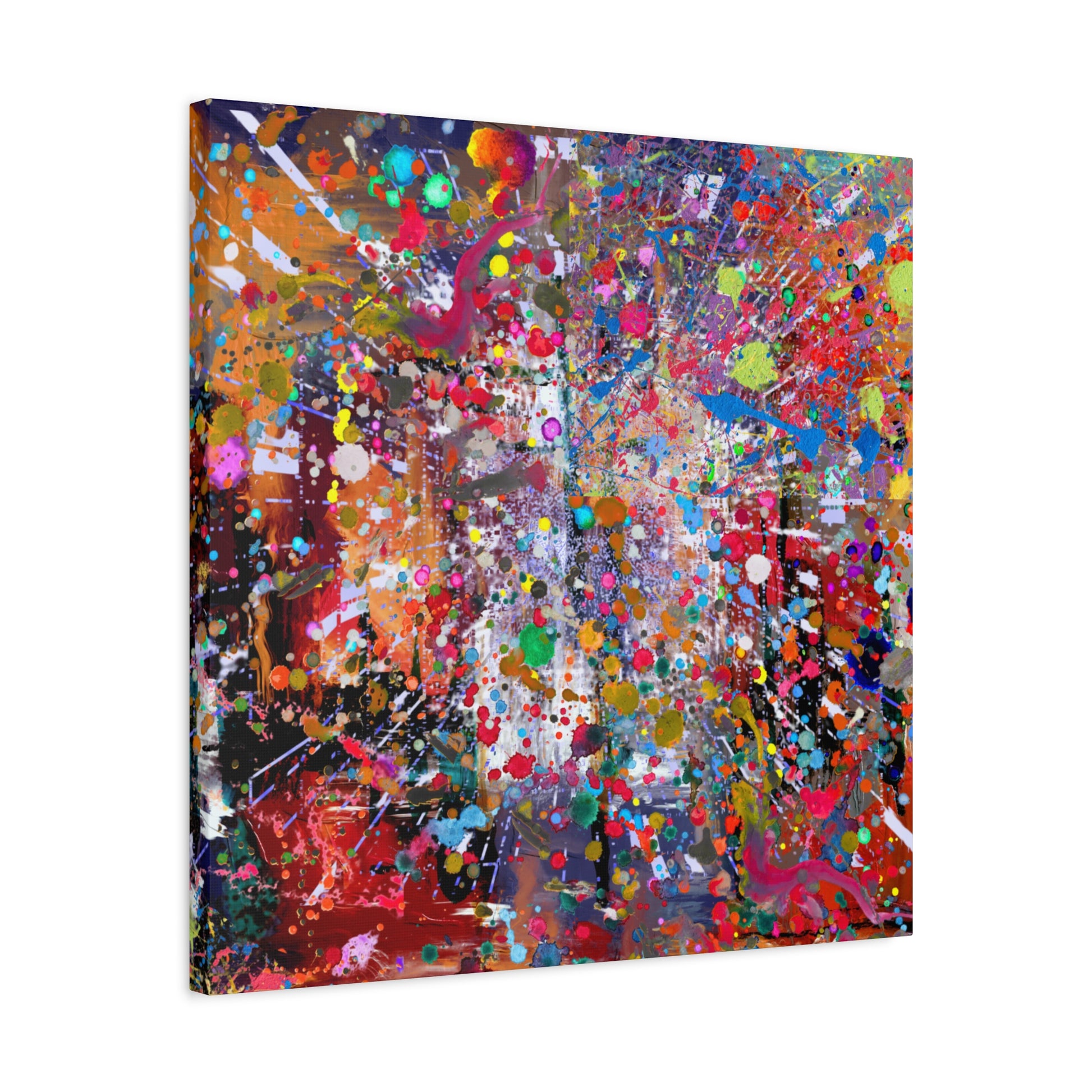 Neon Explosion Abstract Art Canvas Print - Paragon Prints