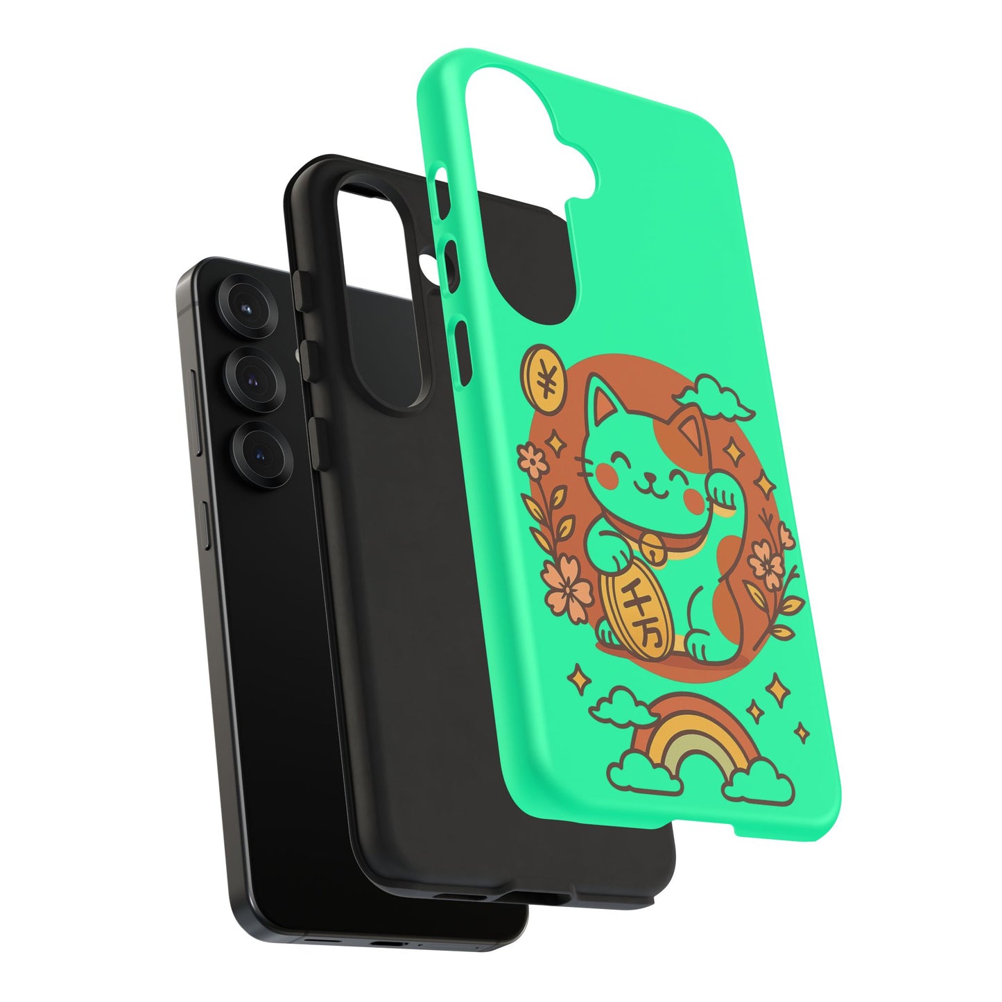 Japanese Kawaii Lucky Cat Protective Phone Case - Paragon Prints