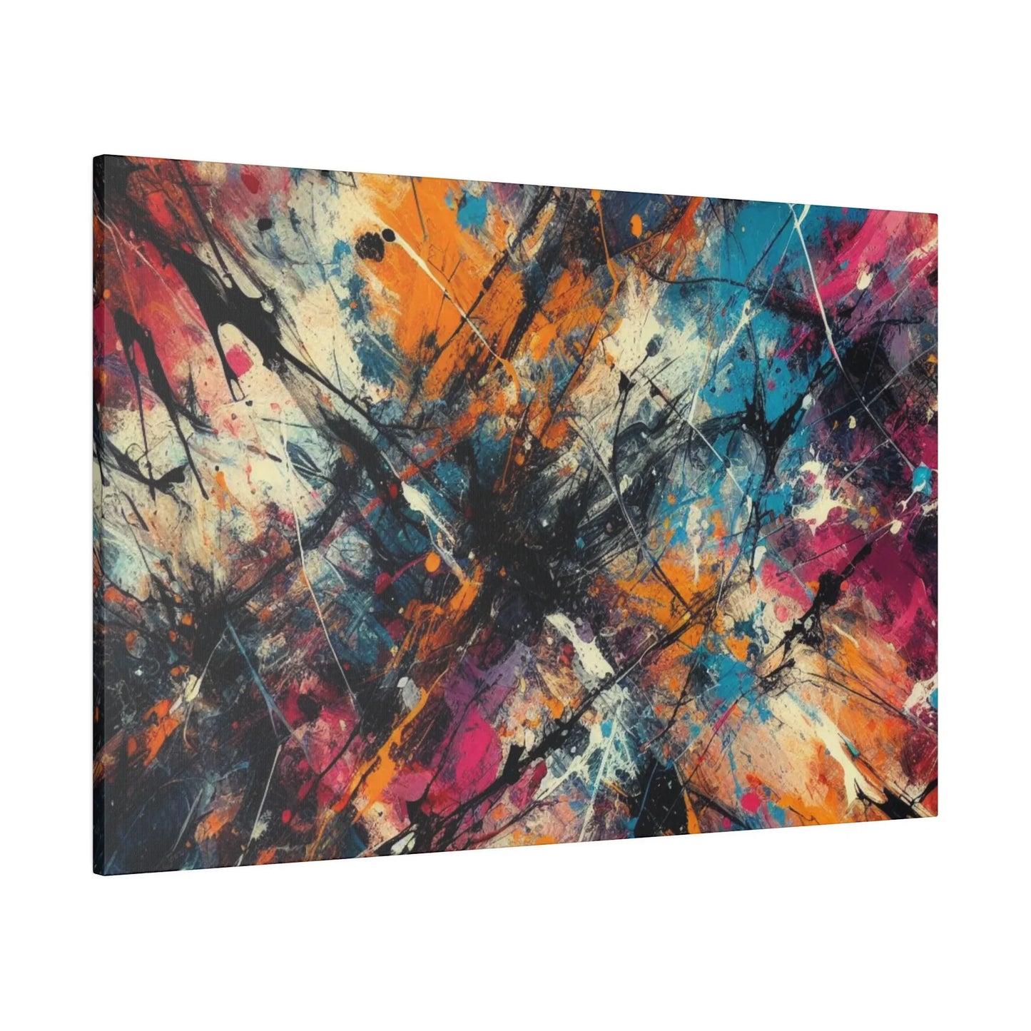 Electric Chaos Abstract Canvas Art Print - Paragon Prints