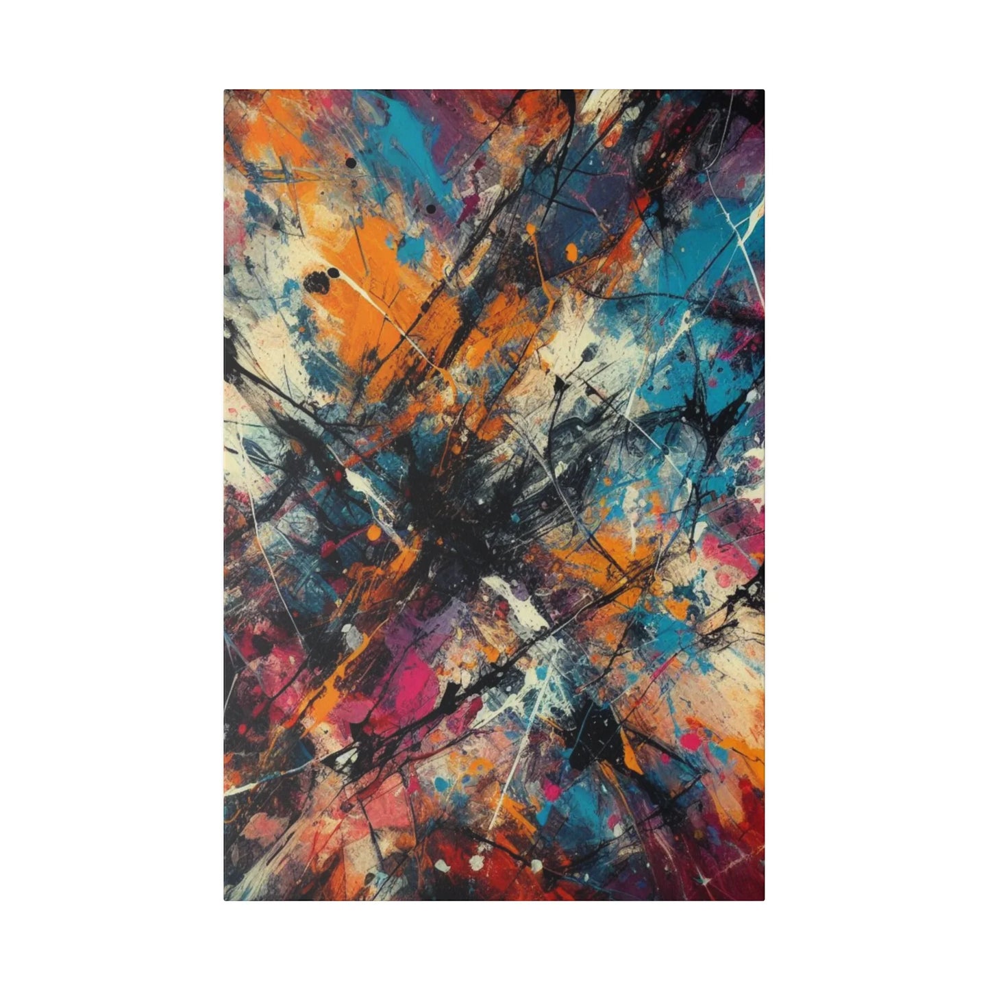 Electric Chaos Abstract Canvas Art Print - Paragon Prints
