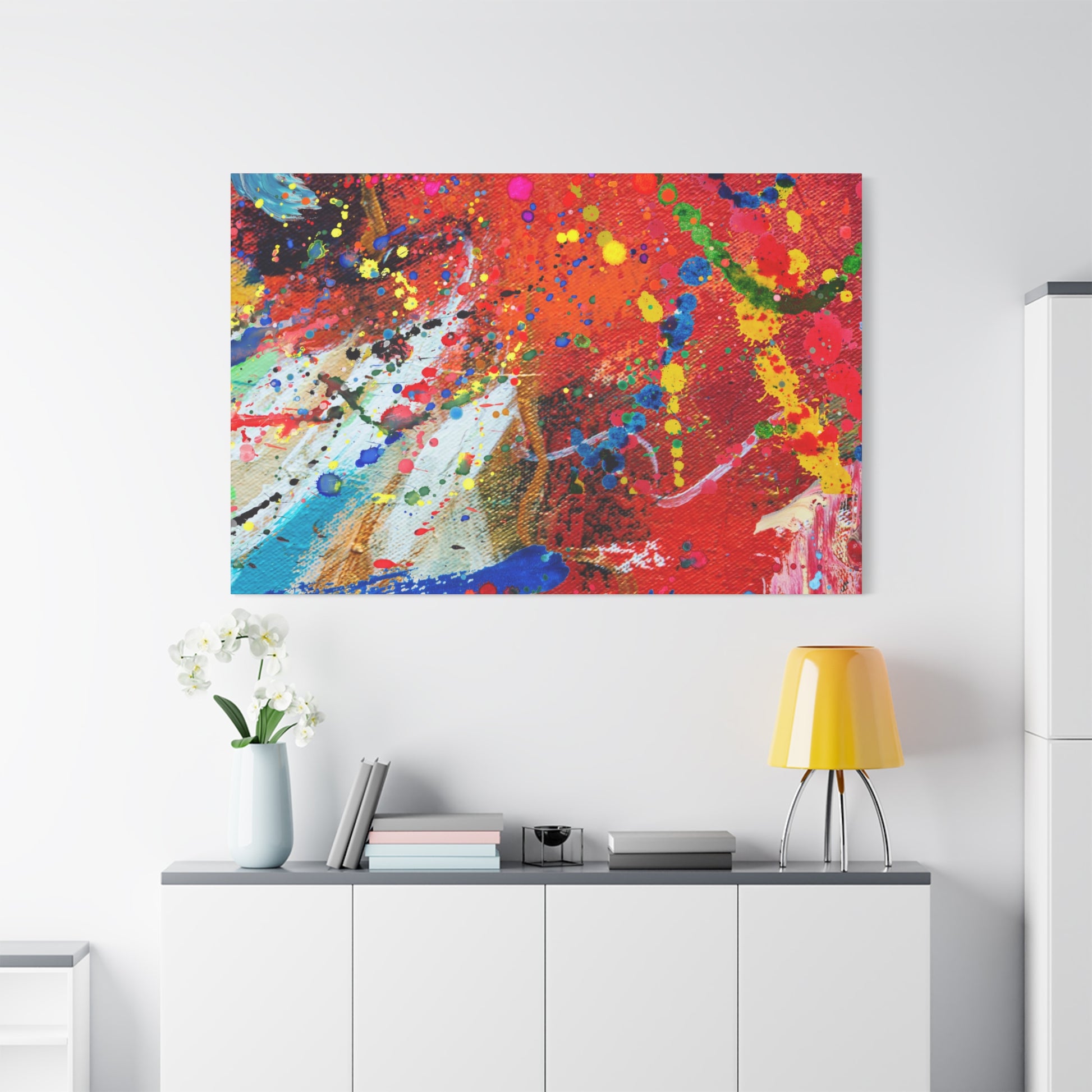Spectrum In Motion Chaotic Abstract Art Canvas Print - Paragon Prints
