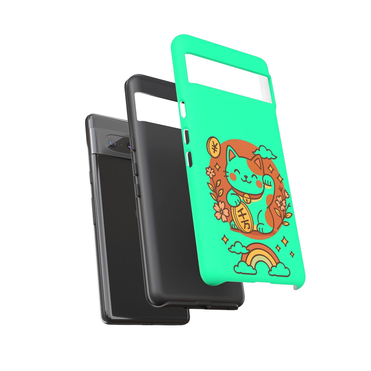 Japanese Kawaii Lucky Cat Protective Phone Case - Paragon Prints