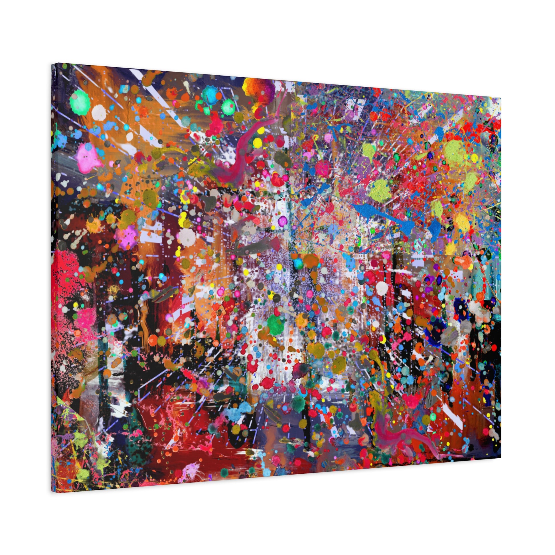 Neon Explosion Abstract Art Canvas Print - Paragon Prints