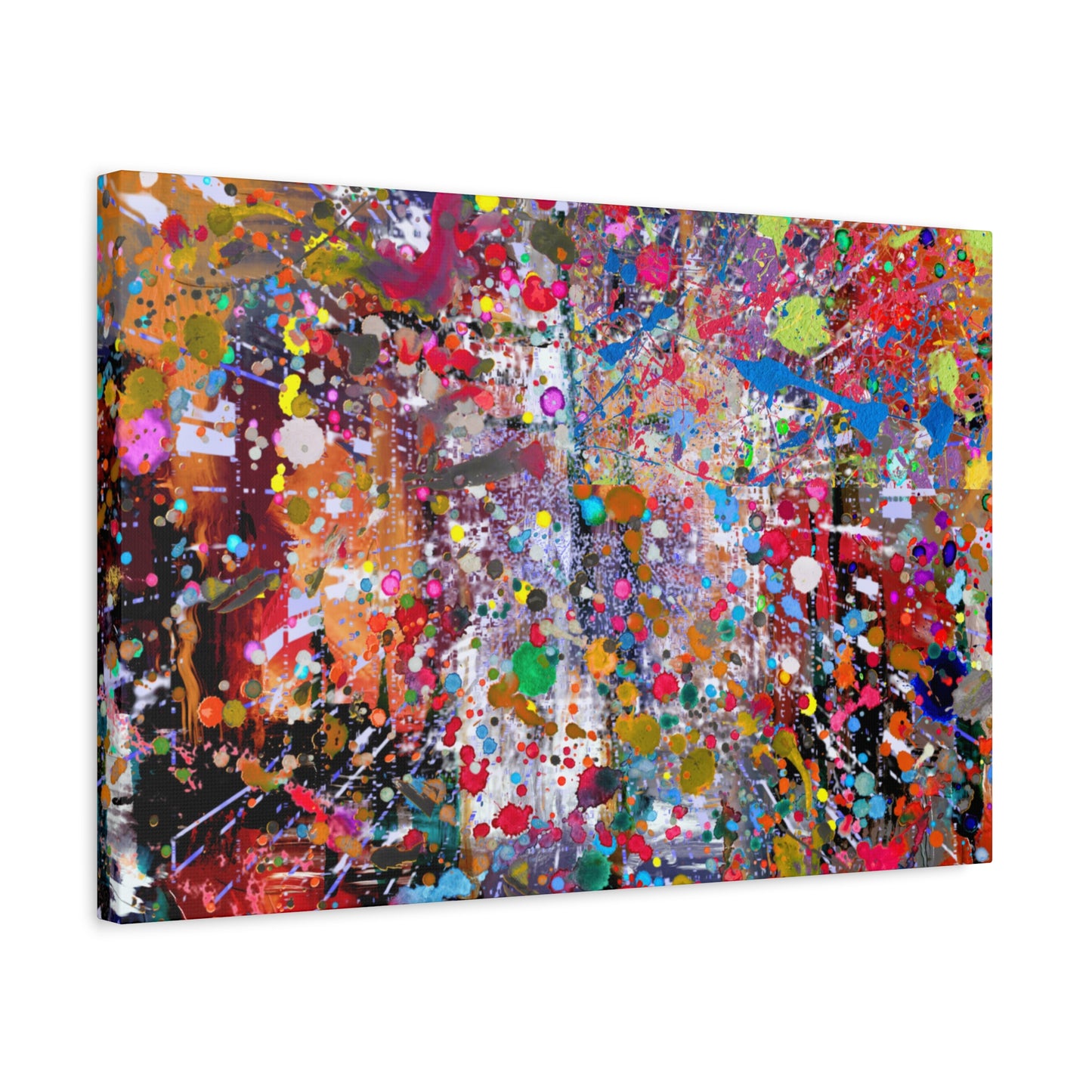 Neon Explosion Abstract Art Canvas Print - Paragon Prints