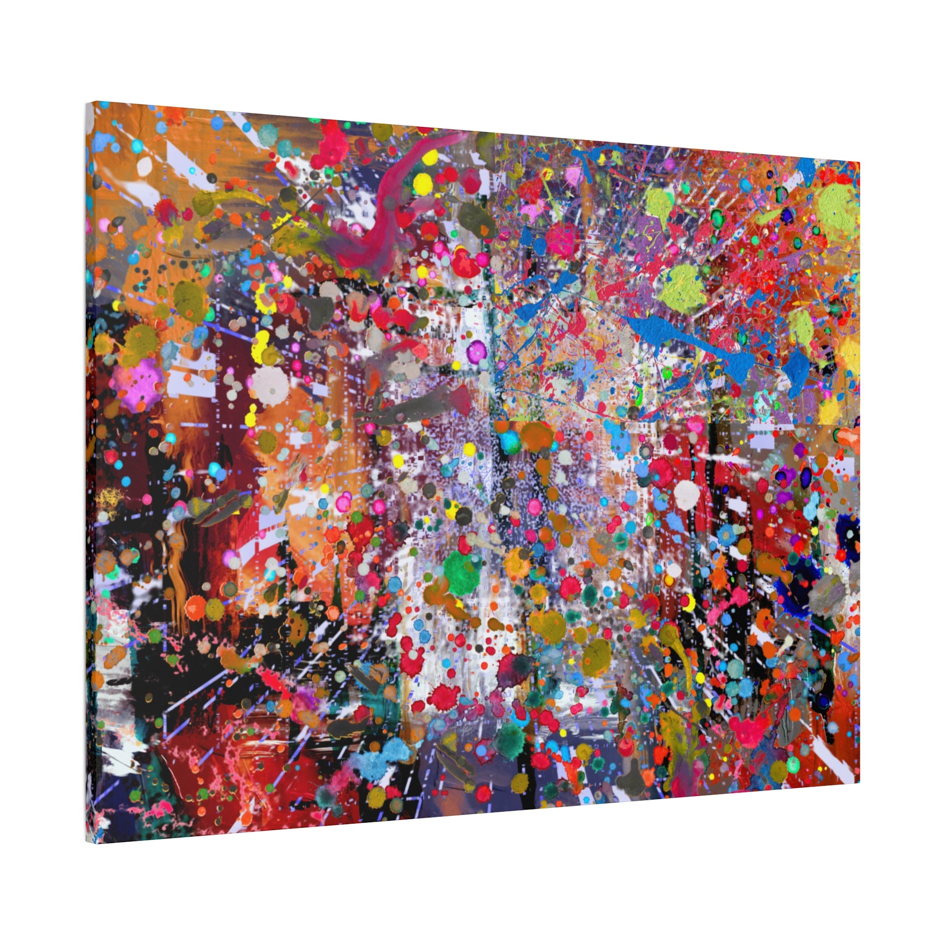 Neon Explosion Abstract Art Canvas Print - Paragon Prints