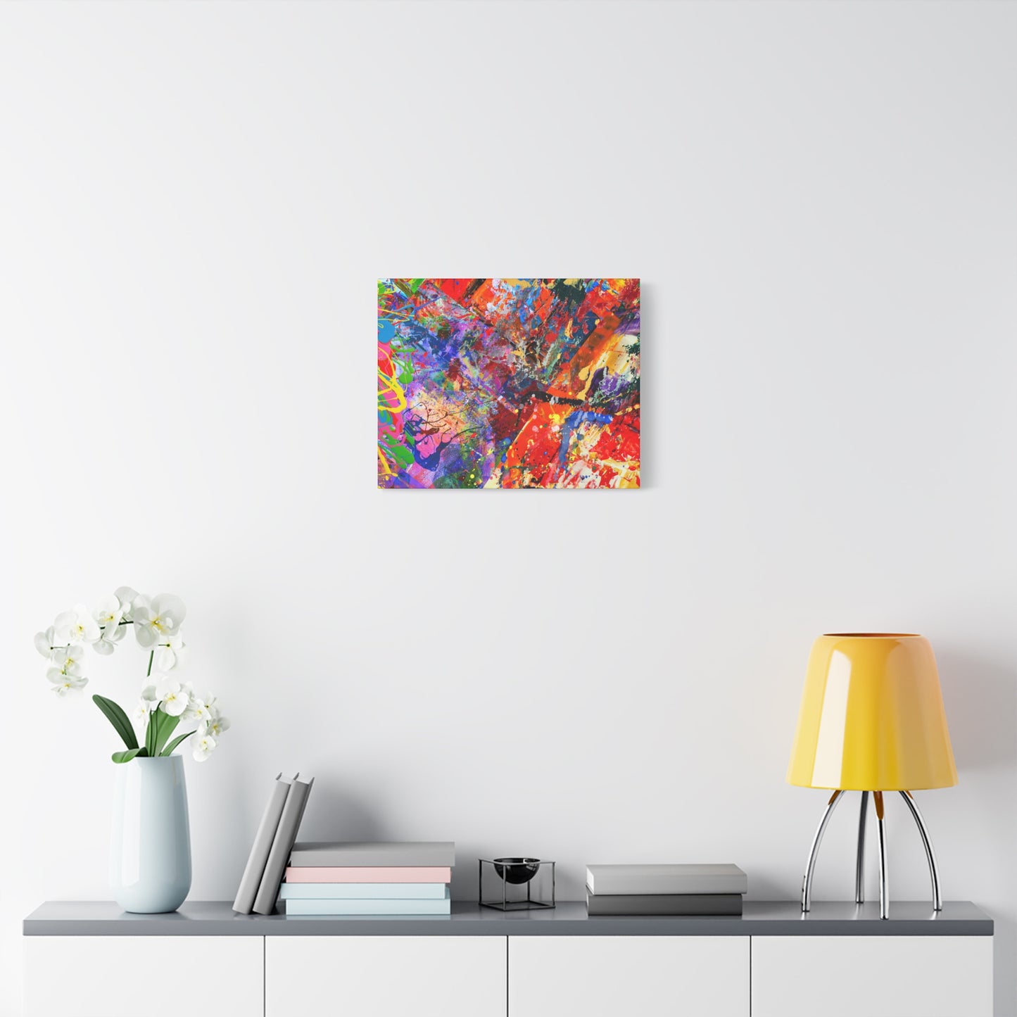 Colorful Canvas Abstract Art Print Kaleidoscope Collision - Paragon Prints