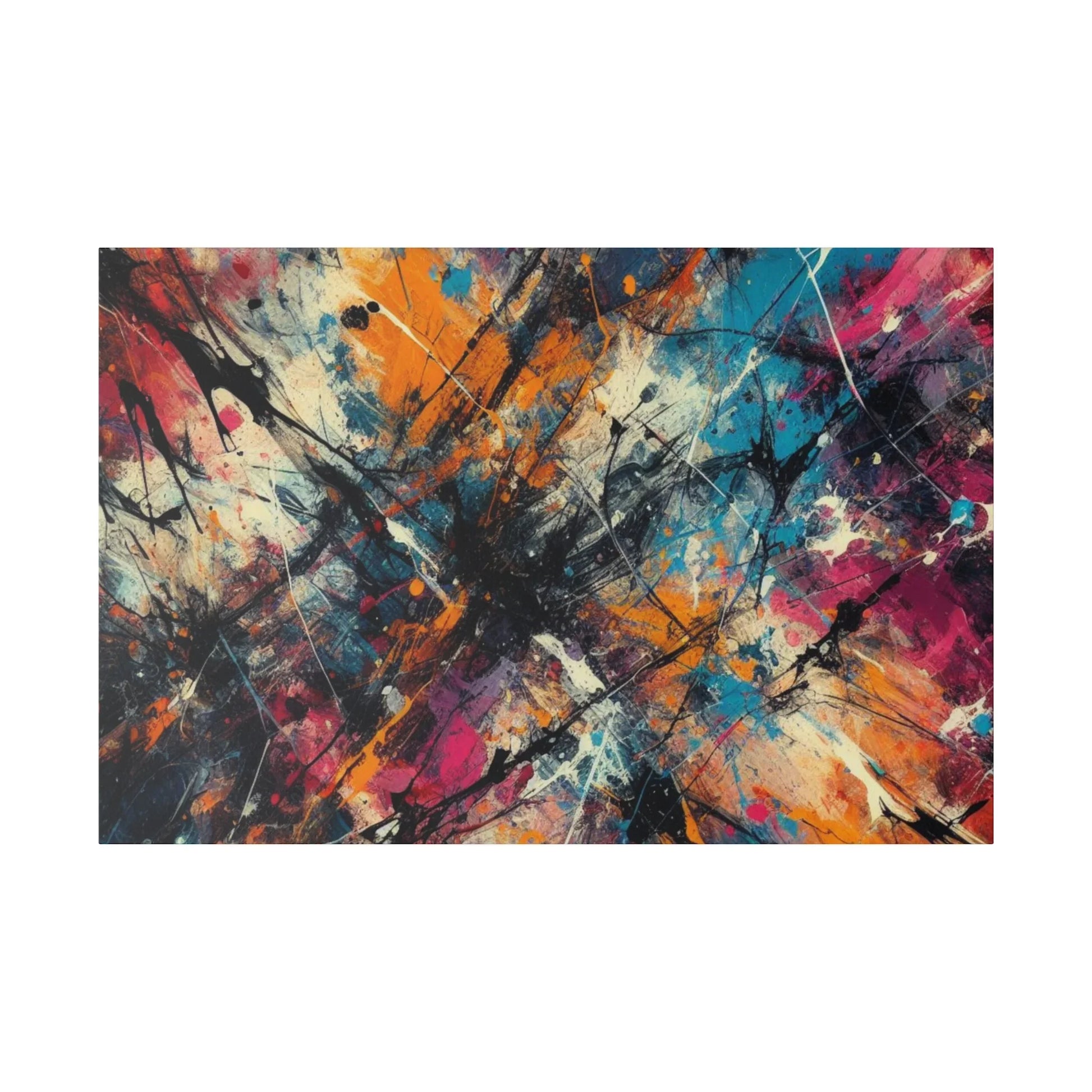 Electric Chaos Abstract Canvas Art Print - Paragon Prints