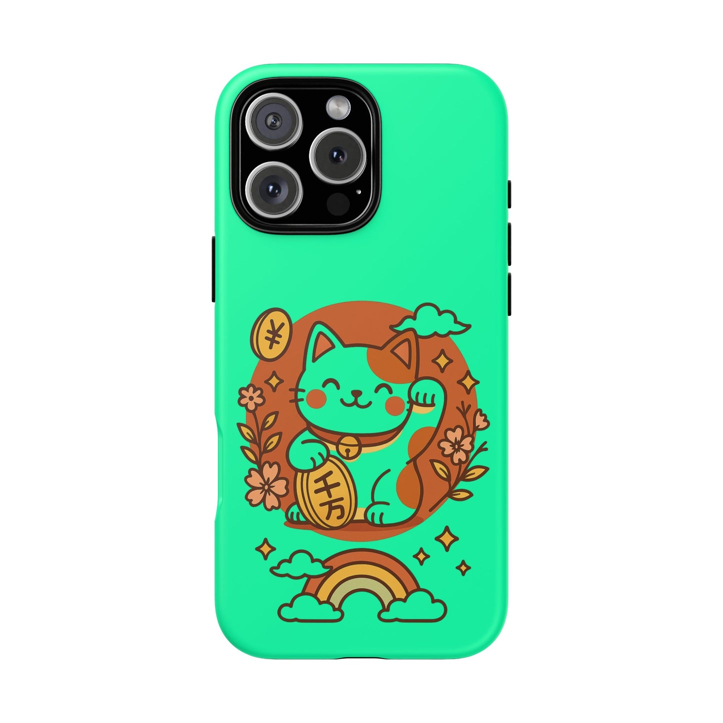 Japanese Kawaii Lucky Cat Protective Phone Case - Paragon Prints