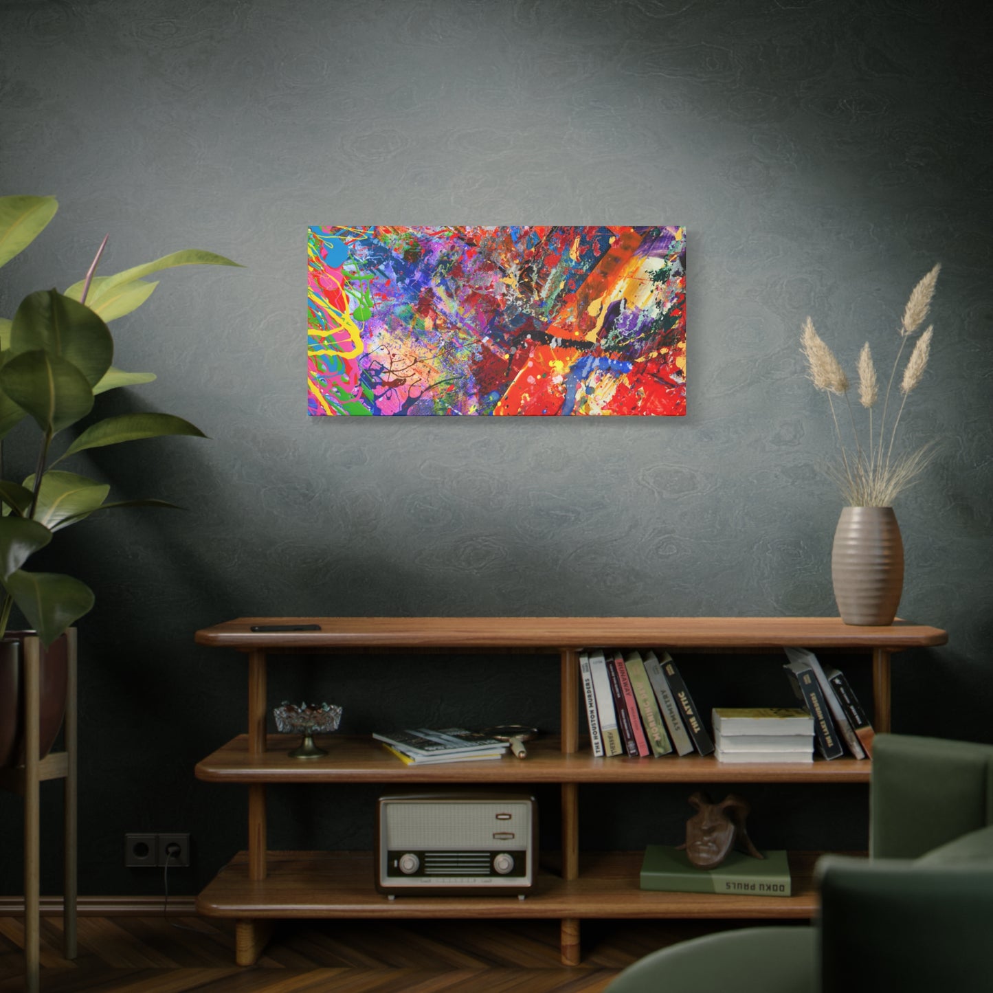 Colorful Canvas Abstract Art Print Kaleidoscope Collision - Paragon Prints