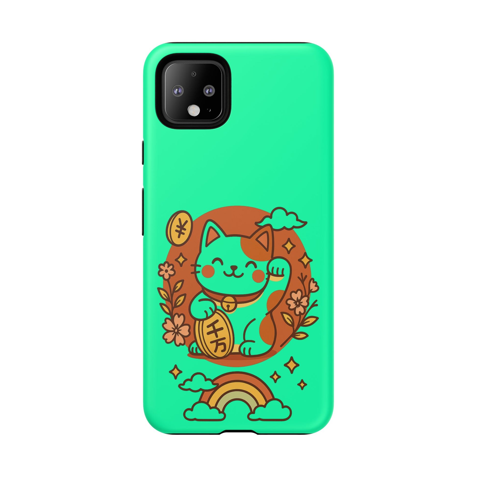 Japanese Kawaii Lucky Cat Protective Phone Case - Paragon Prints