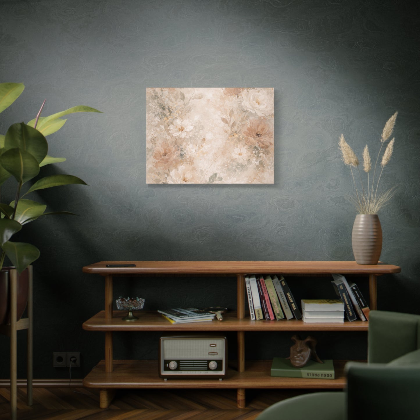 Neutral Vintage Floral Canvas Print — Matte Stretched Wall Art - Paragon Prints