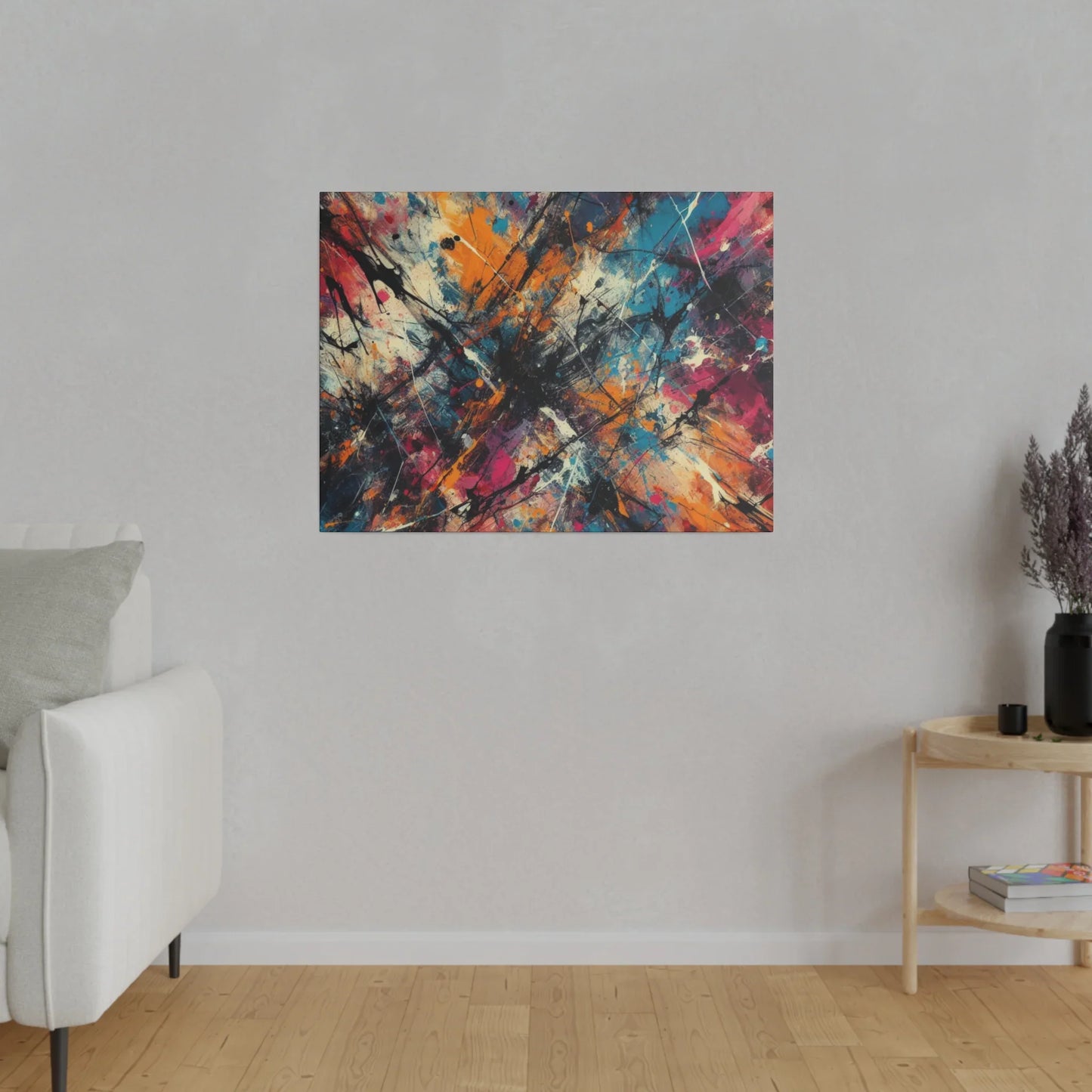 Electric Chaos Abstract Canvas Art Print - Paragon Prints
