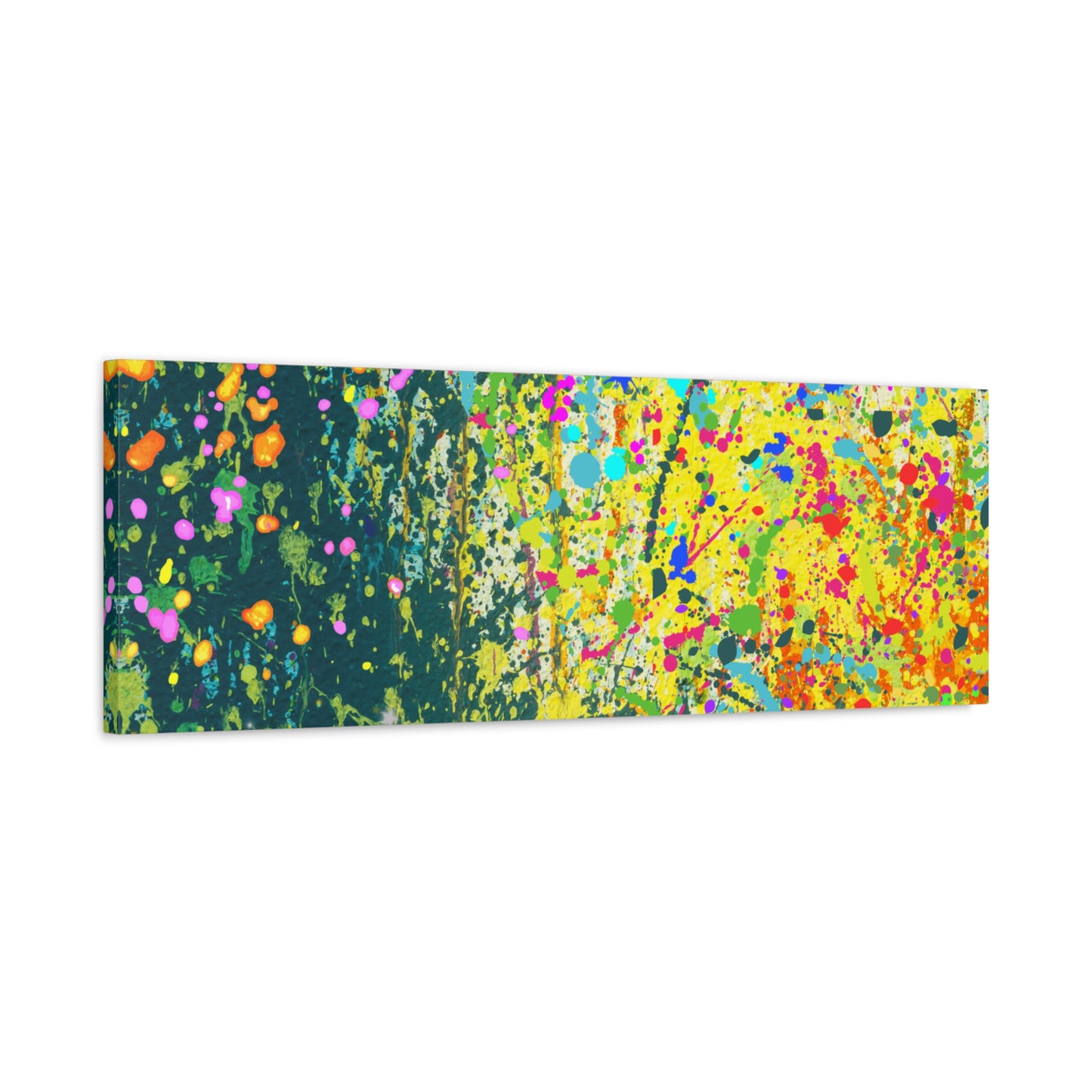 Vibrant Colorful Paint Splatter Abstract Art Canvas Print - Paragon Prints
