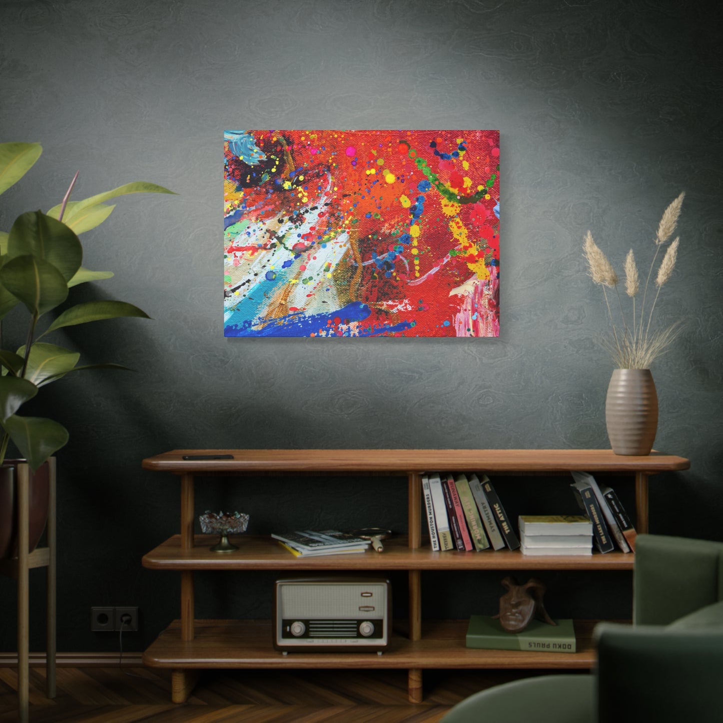 Spectrum In Motion Chaotic Abstract Art Canvas Print - Paragon Prints