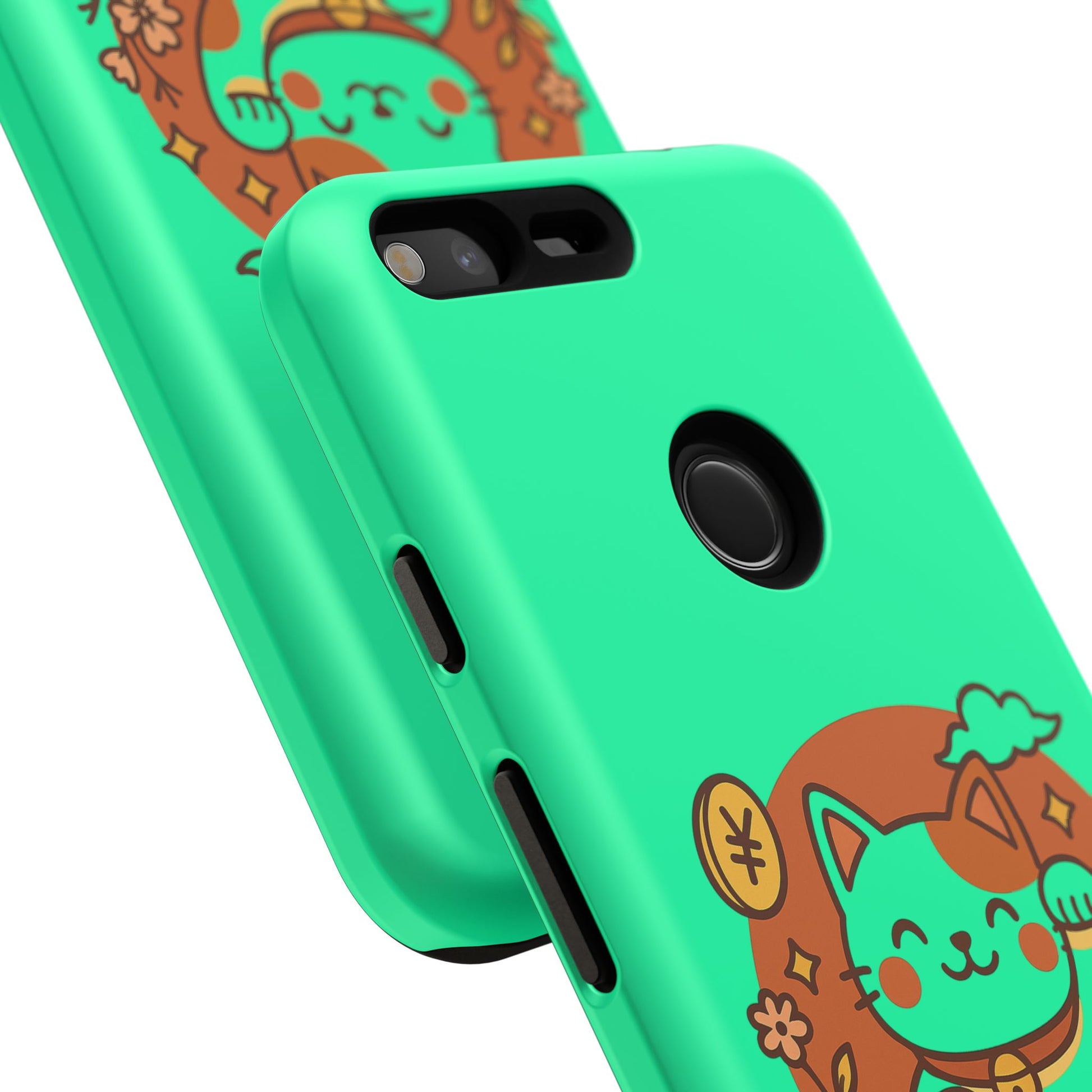 Japanese Kawaii Lucky Cat Protective Phone Case - Paragon Prints