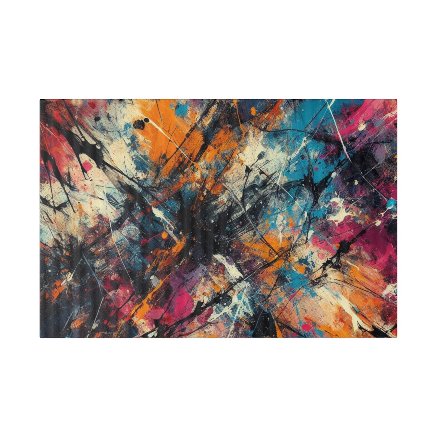 Electric Chaos Abstract Canvas Art Print - Paragon Prints