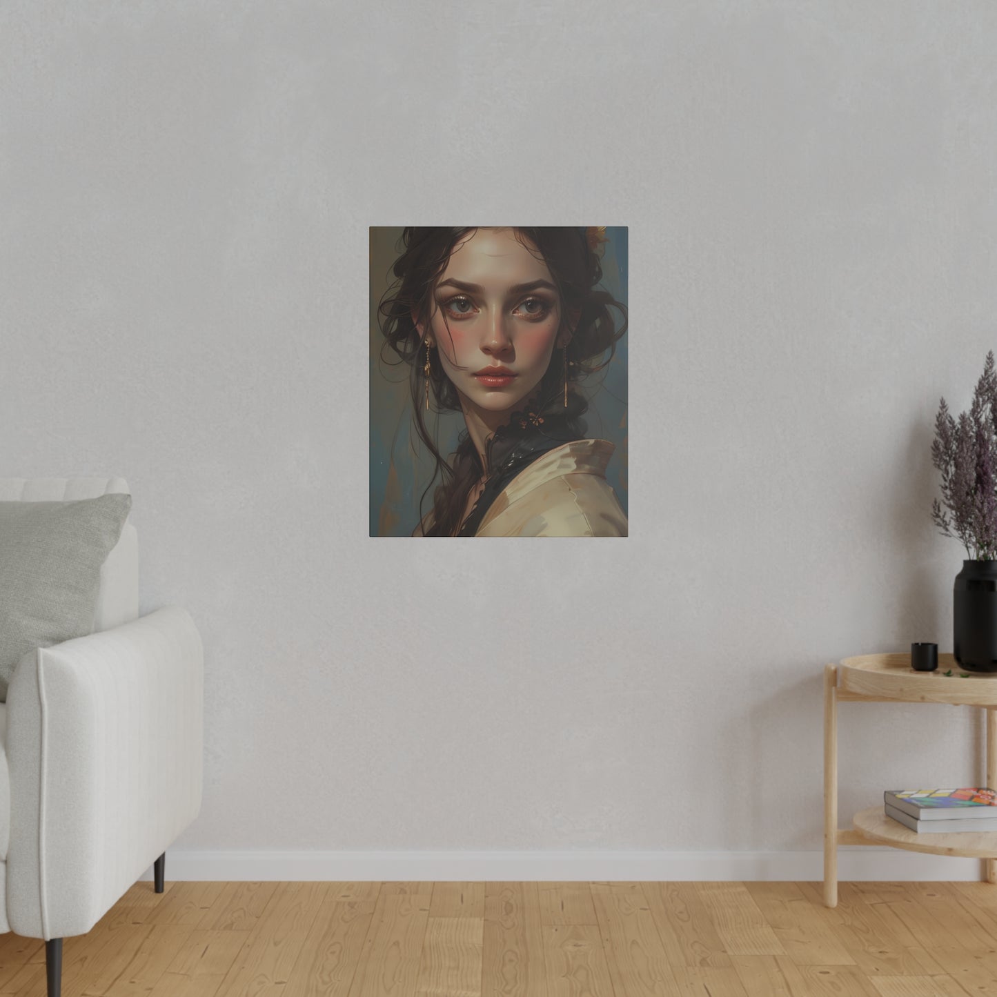 Classical Woman Portrait Canvas Print Art - Paragon Prints