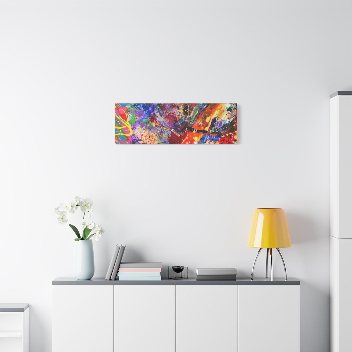 Colorful Canvas Abstract Art Print Kaleidoscope Collision - Paragon Prints