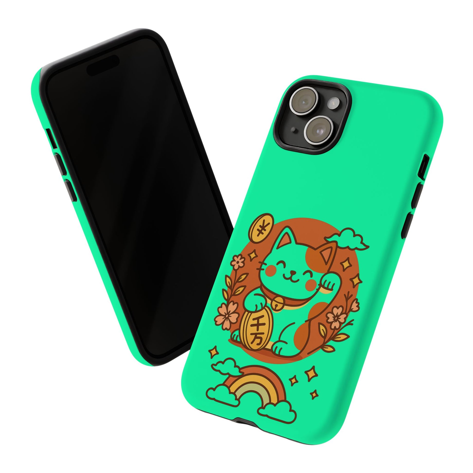 Japanese Kawaii Lucky Cat Protective Phone Case - Paragon Prints