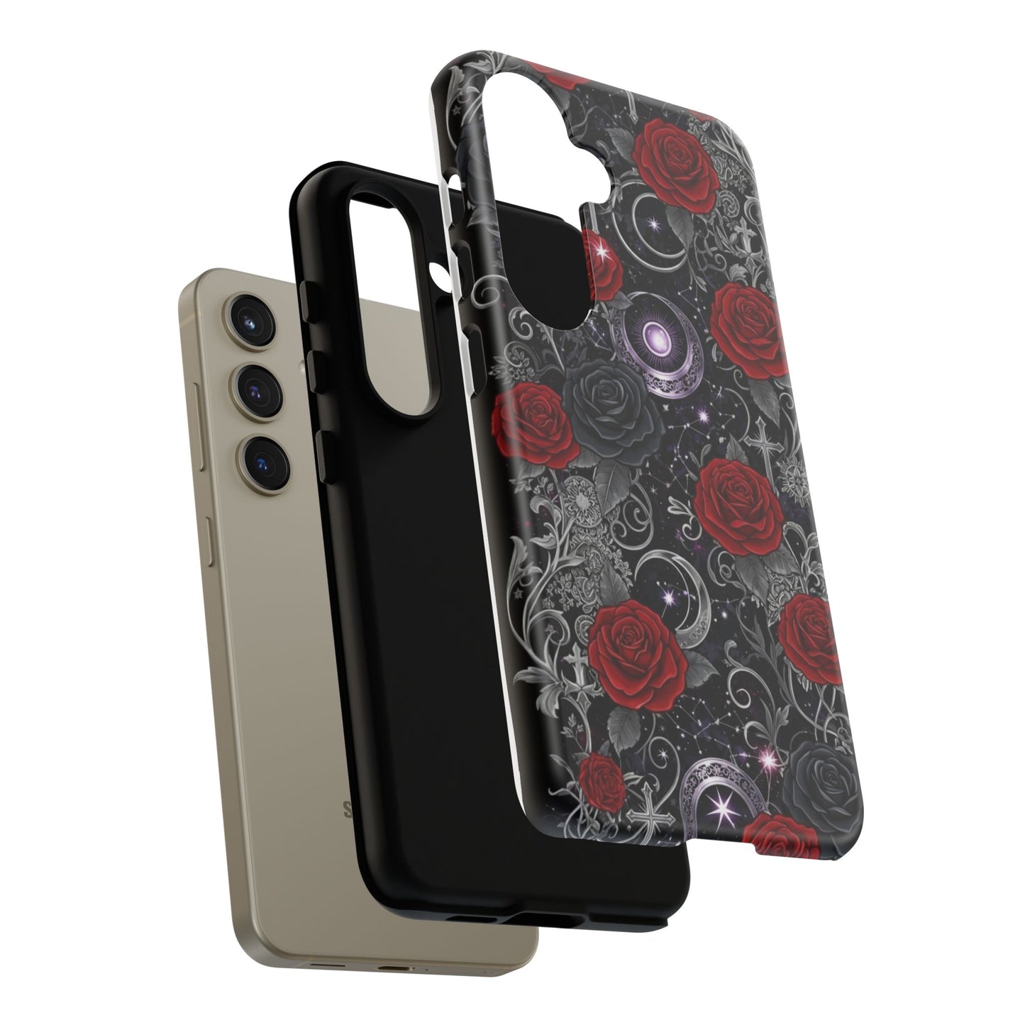 Dark Gothic Red Roses Matte Tough Phone Cases - Paragon Prints