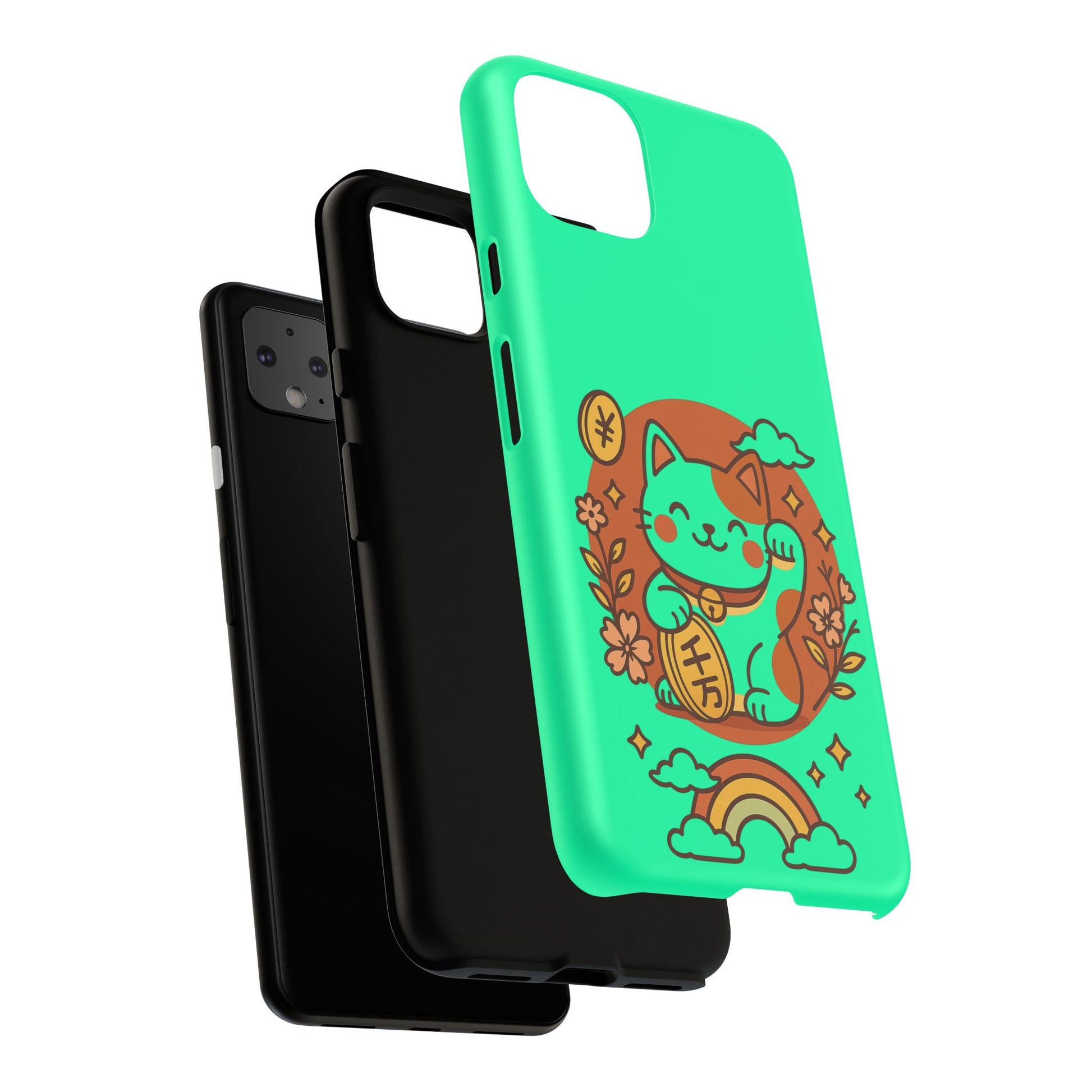 Japanese Kawaii Lucky Cat Protective Phone Case - Paragon Prints