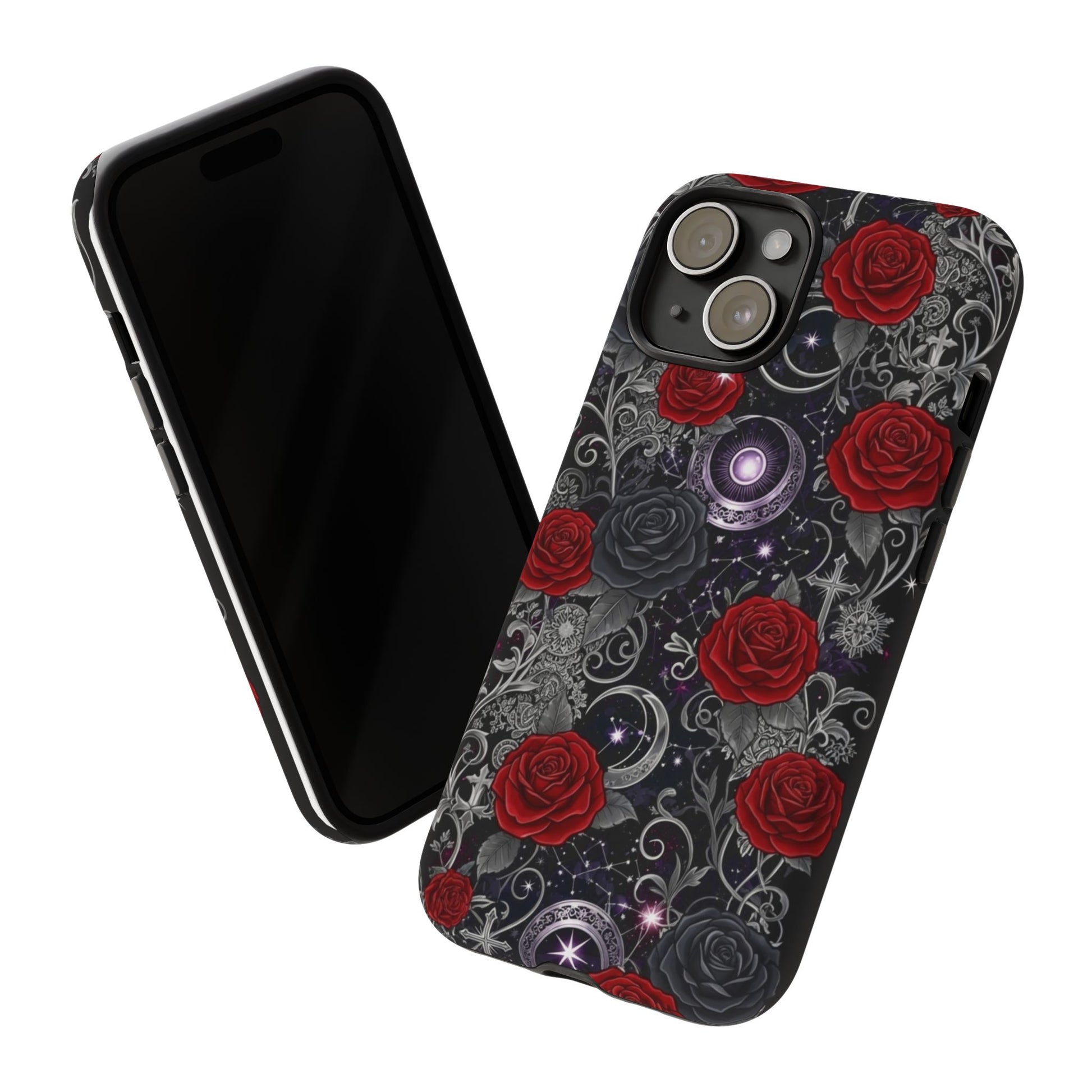 Dark Gothic Red Roses Matte Tough Phone Cases - Paragon Prints