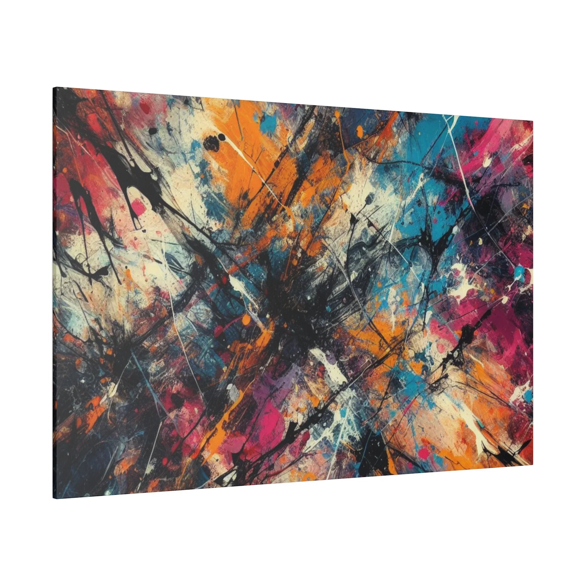 Electric Chaos Abstract Canvas Art Print - Paragon Prints