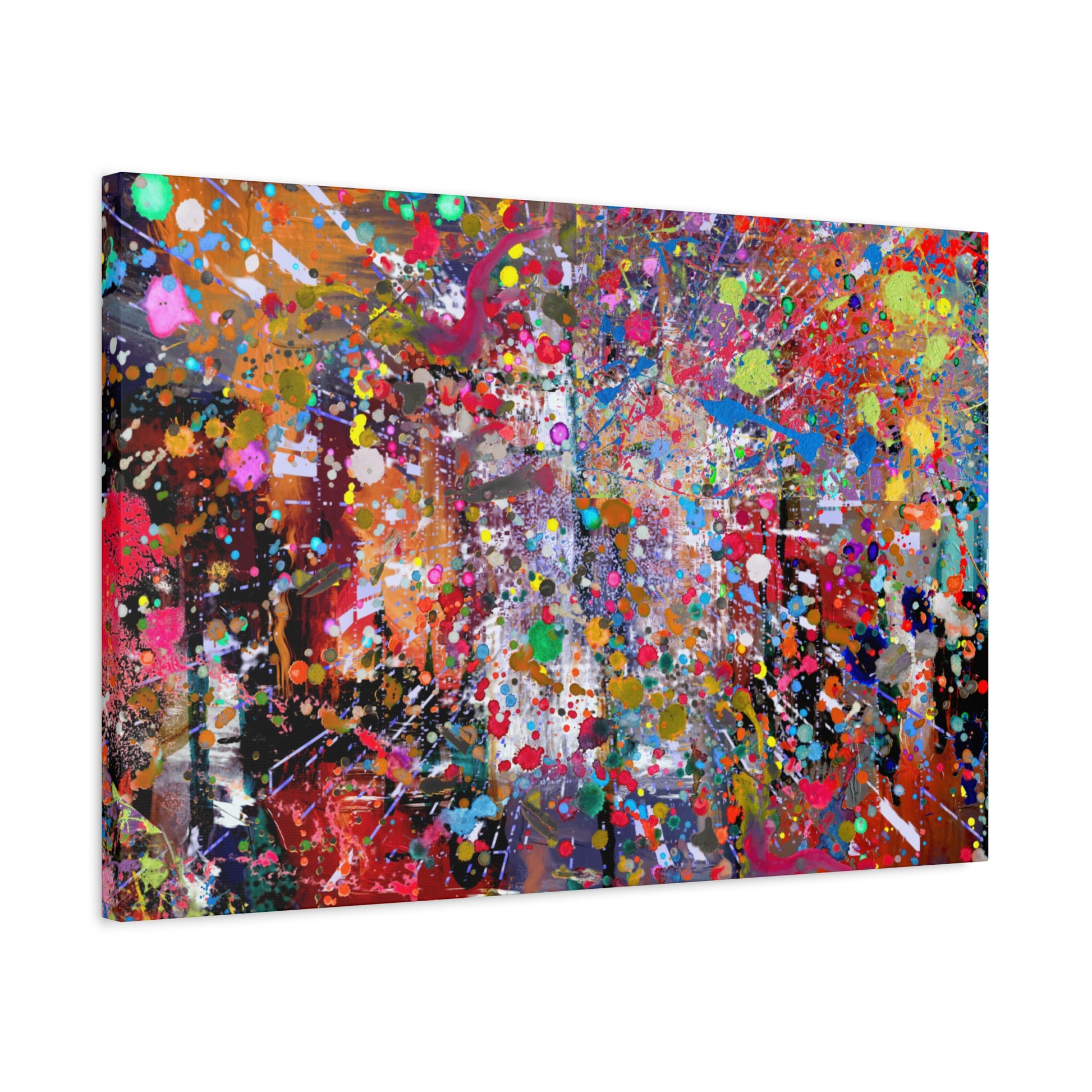Neon Explosion Abstract Art Canvas Print - Paragon Prints