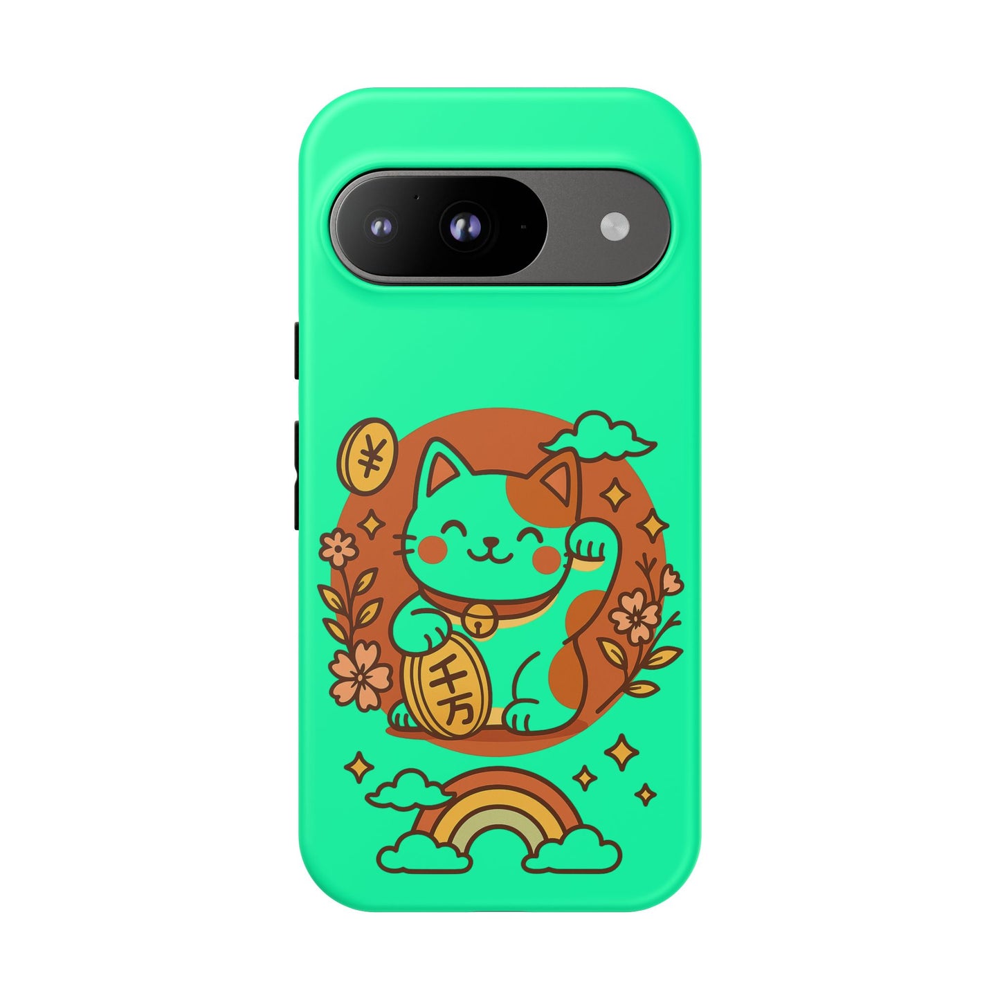 Japanese Kawaii Lucky Cat Protective Phone Case - Paragon Prints