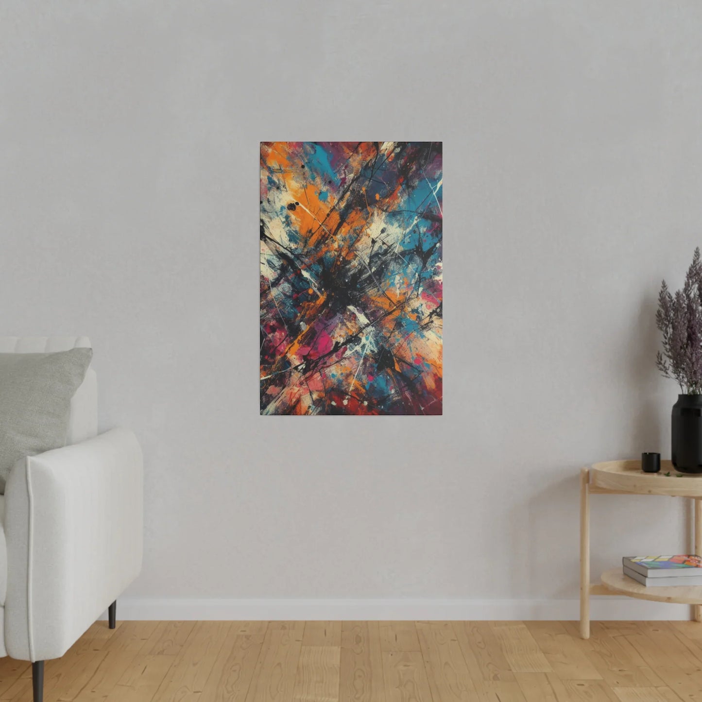 Electric Chaos Abstract Canvas Art Print - Paragon Prints