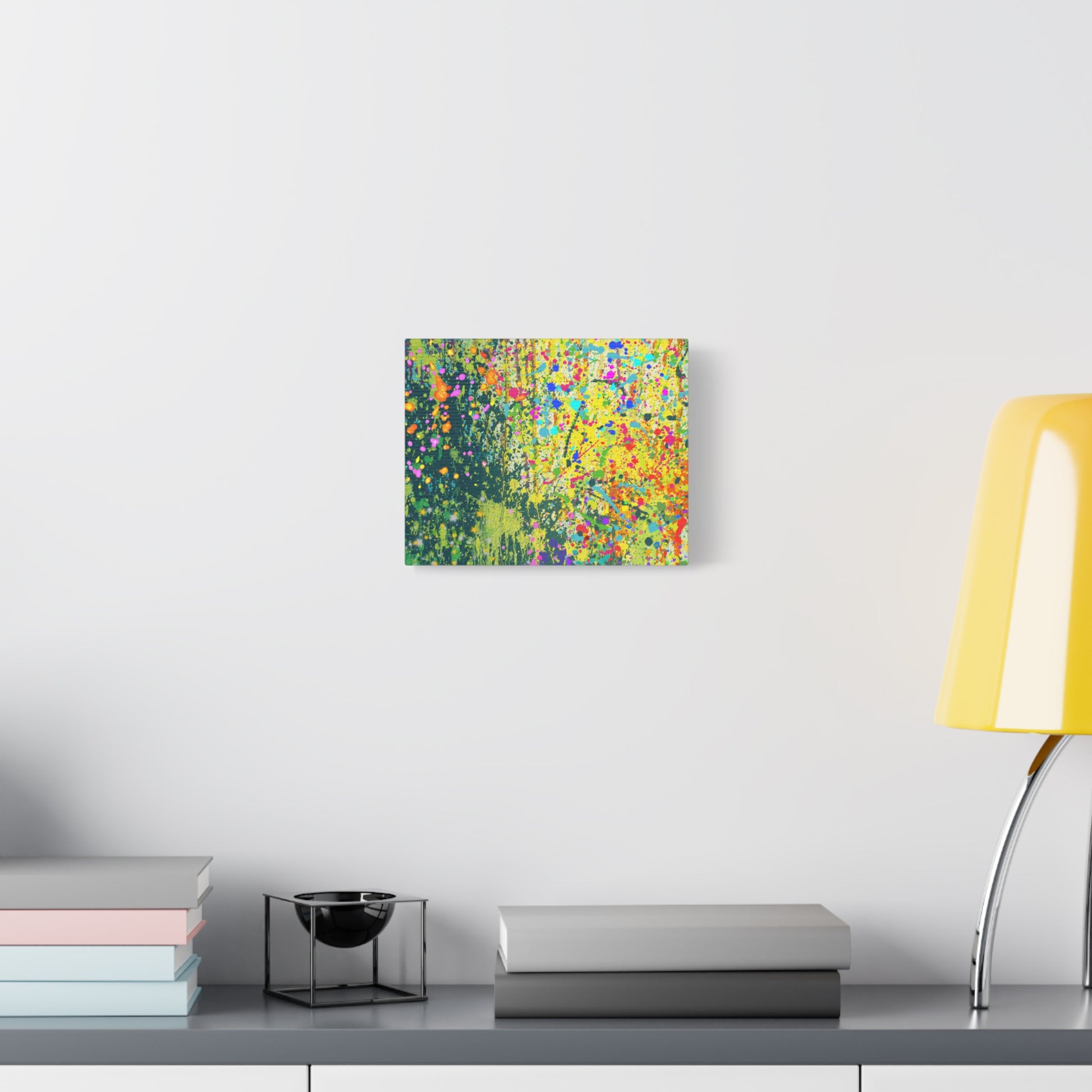Vibrant Colorful Paint Splatter Abstract Art Canvas Print - Paragon Prints