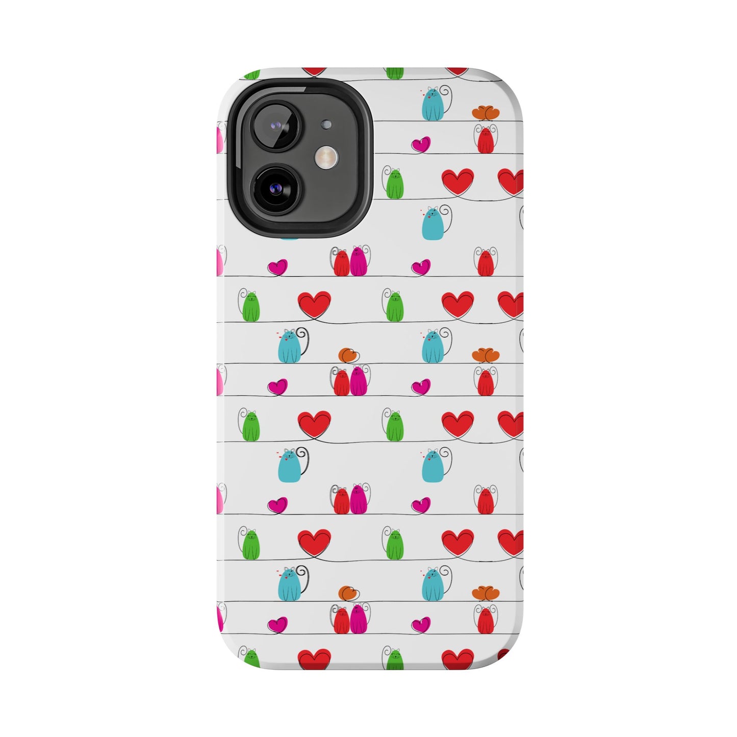 Cute Durable Whimsical Cat Print Phone Cover - Paragon Prints