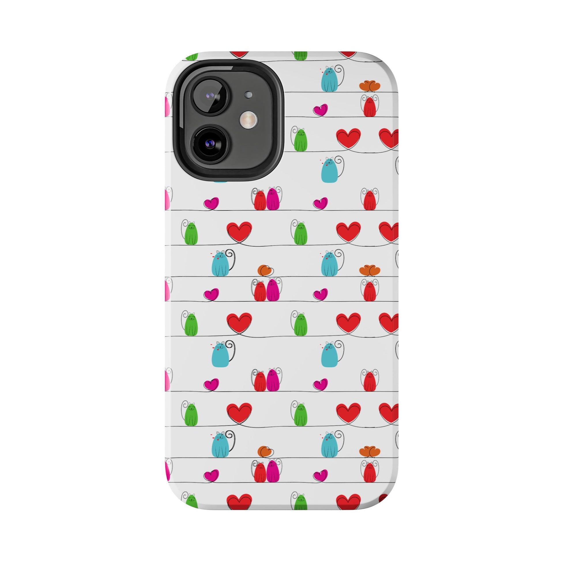 Cute Durable Whimsical Cat Print Phone Cover - Paragon Prints