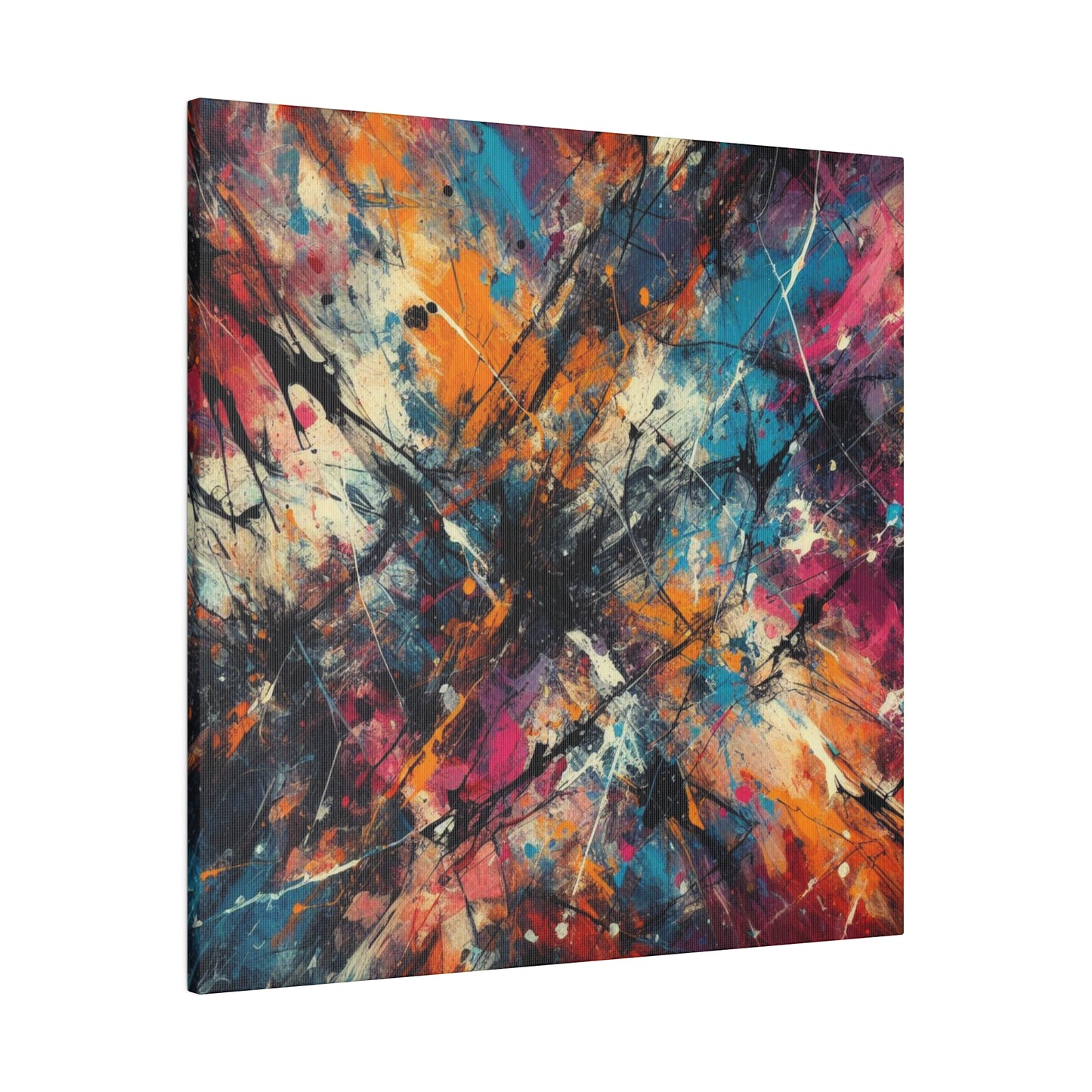 Electric Chaos Abstract Canvas Art Print - Paragon Prints