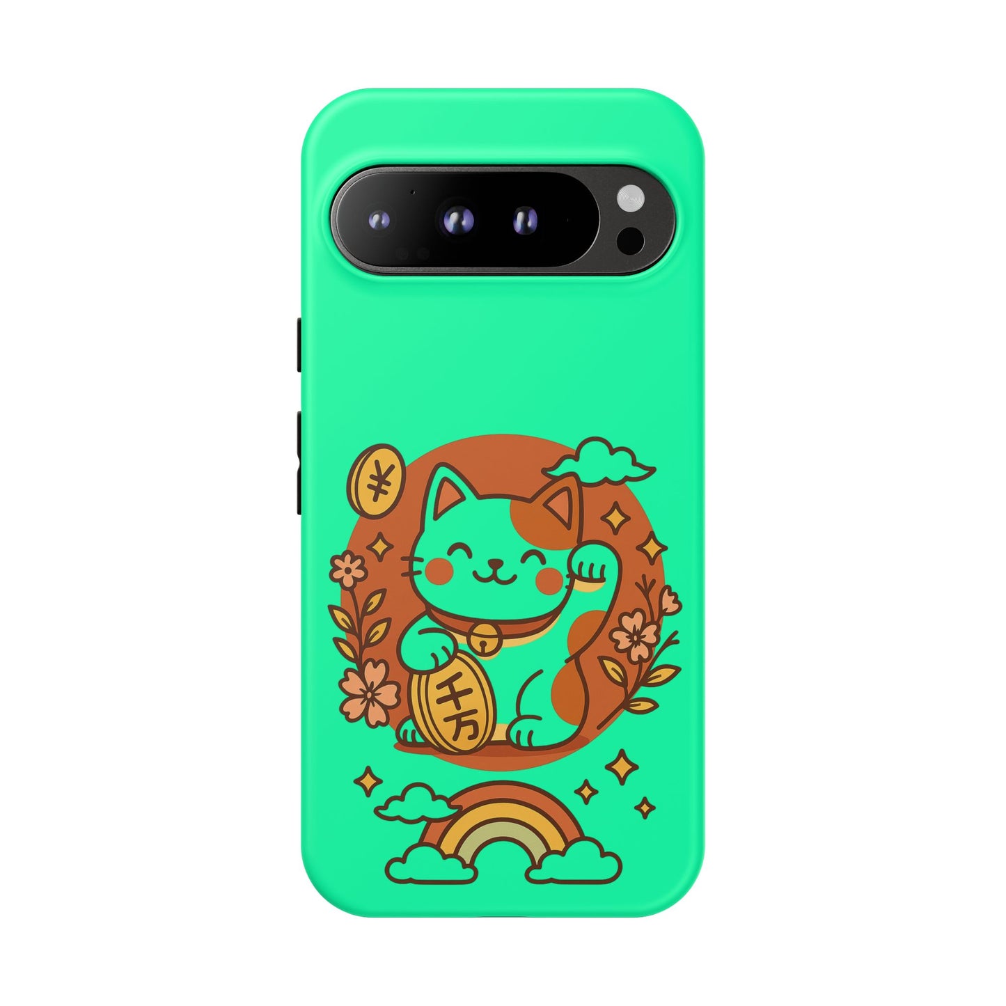 Japanese Kawaii Lucky Cat Protective Phone Case - Paragon Prints