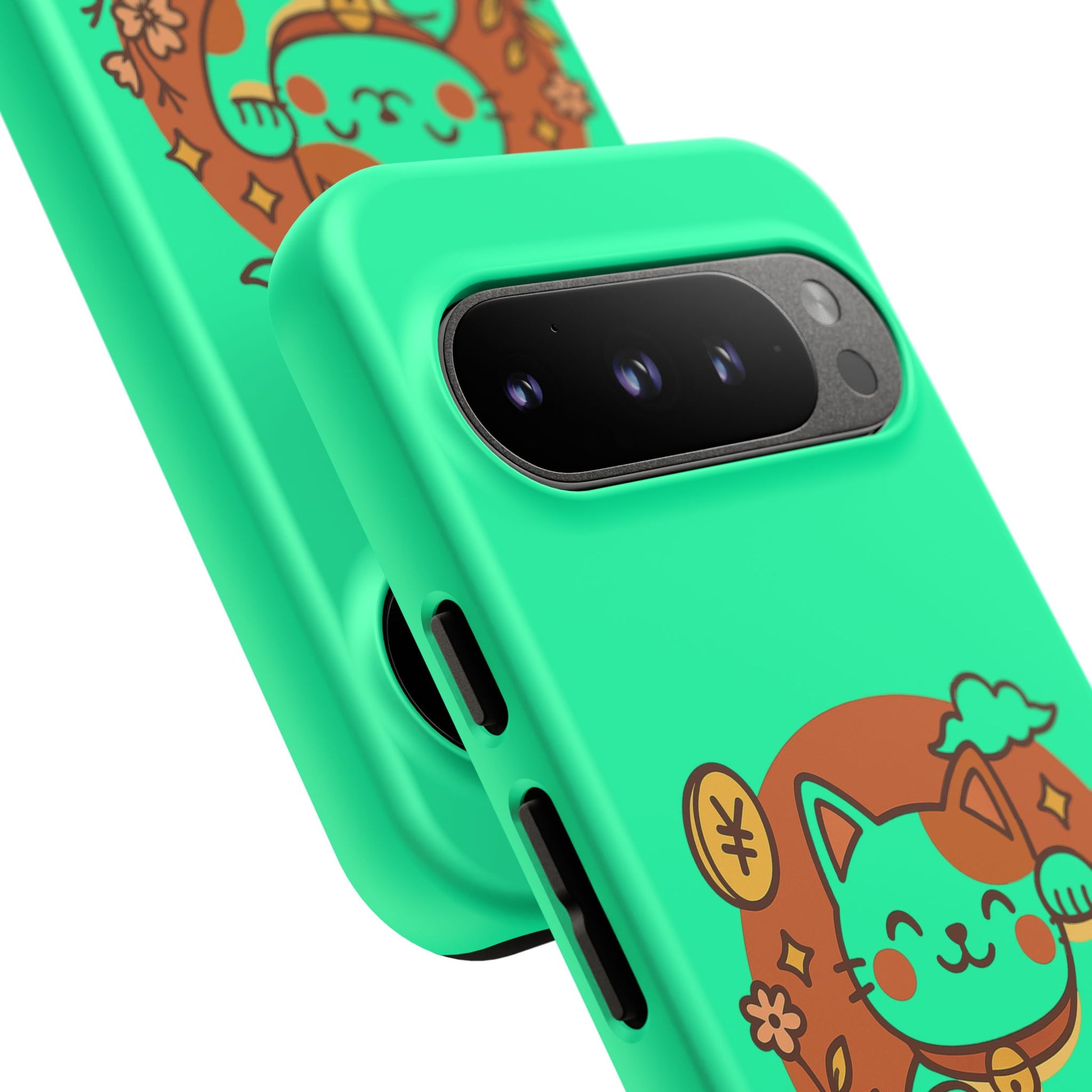 Japanese Kawaii Lucky Cat Protective Phone Case - Paragon Prints