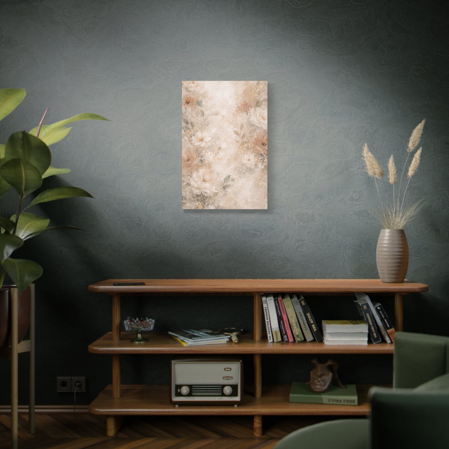 Neutral Vintage Floral Canvas Print — Matte Stretched Wall Art - Paragon Prints