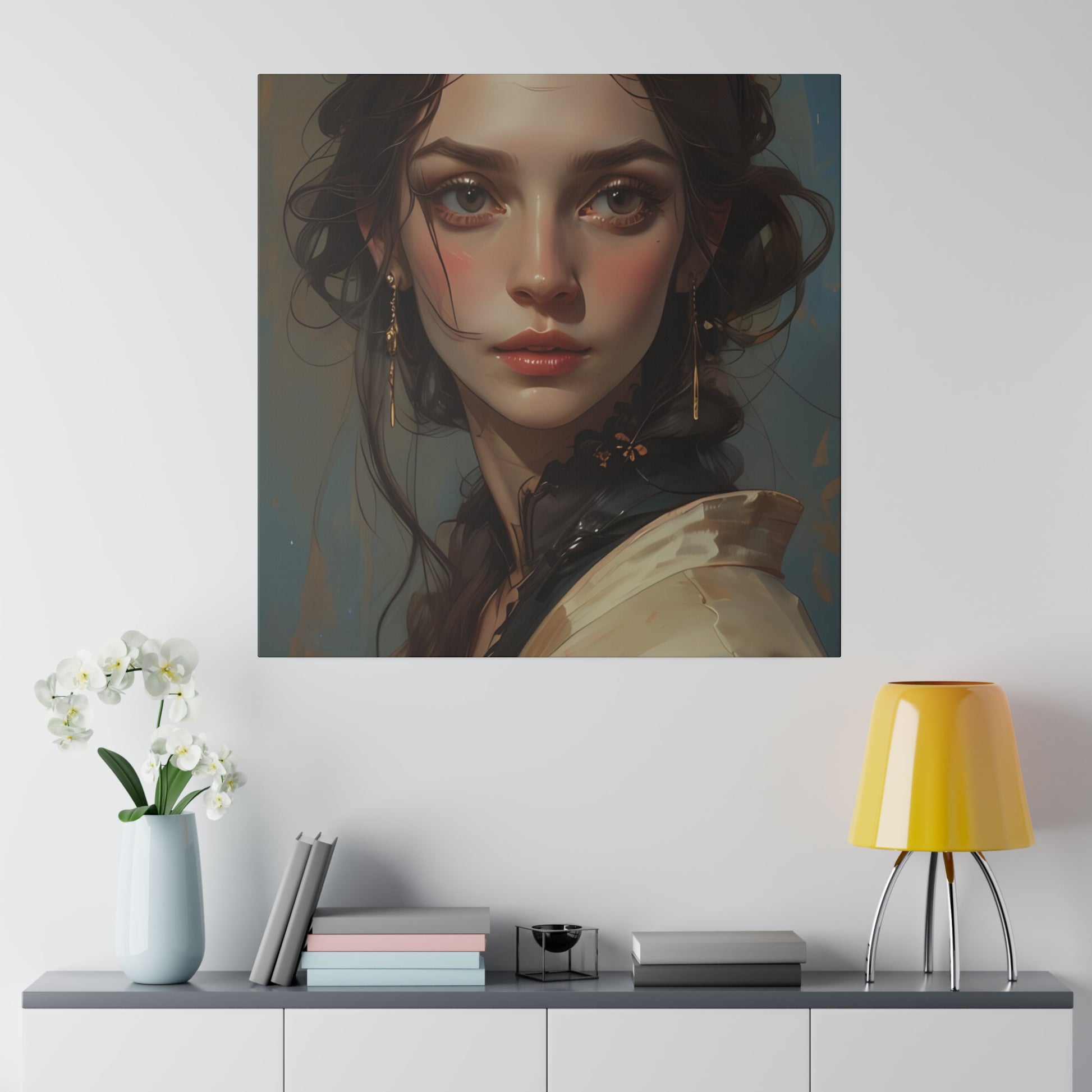 Classical Woman Portrait Canvas Print Art - Paragon Prints
