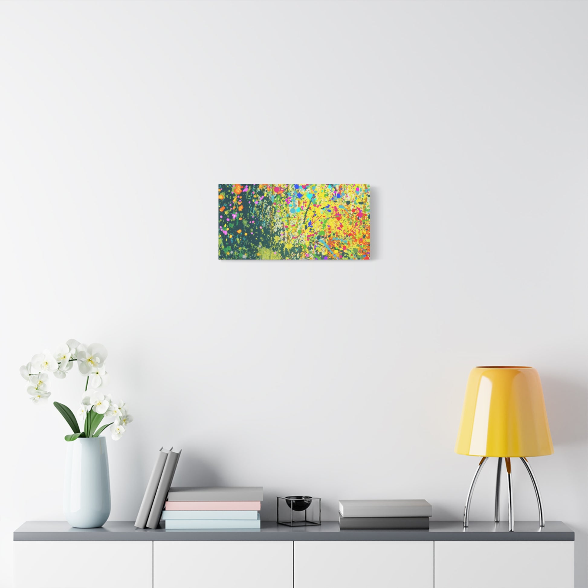 Vibrant Colorful Paint Splatter Abstract Art Canvas Print - Paragon Prints