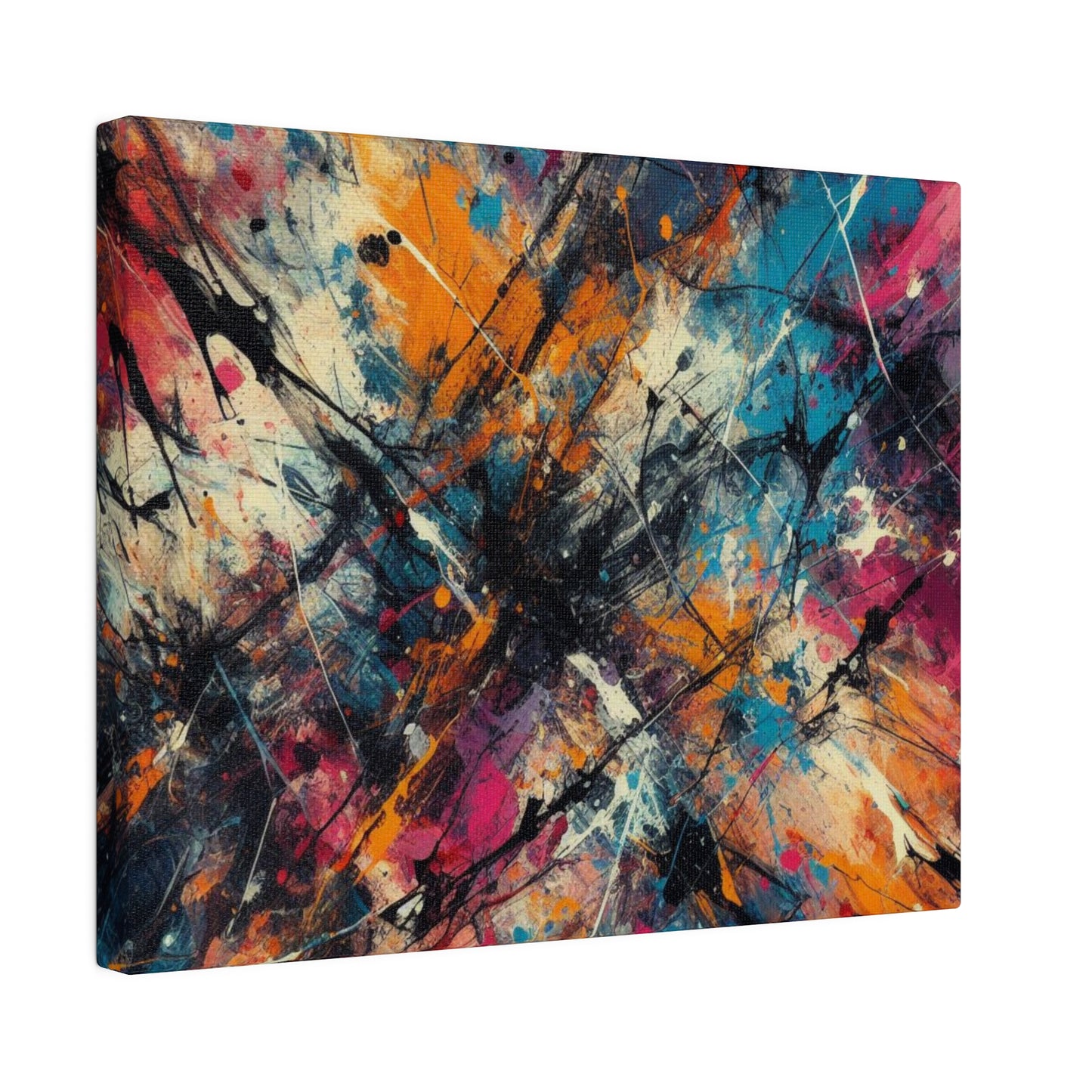 Electric Chaos Abstract Canvas Art Print - Paragon Prints