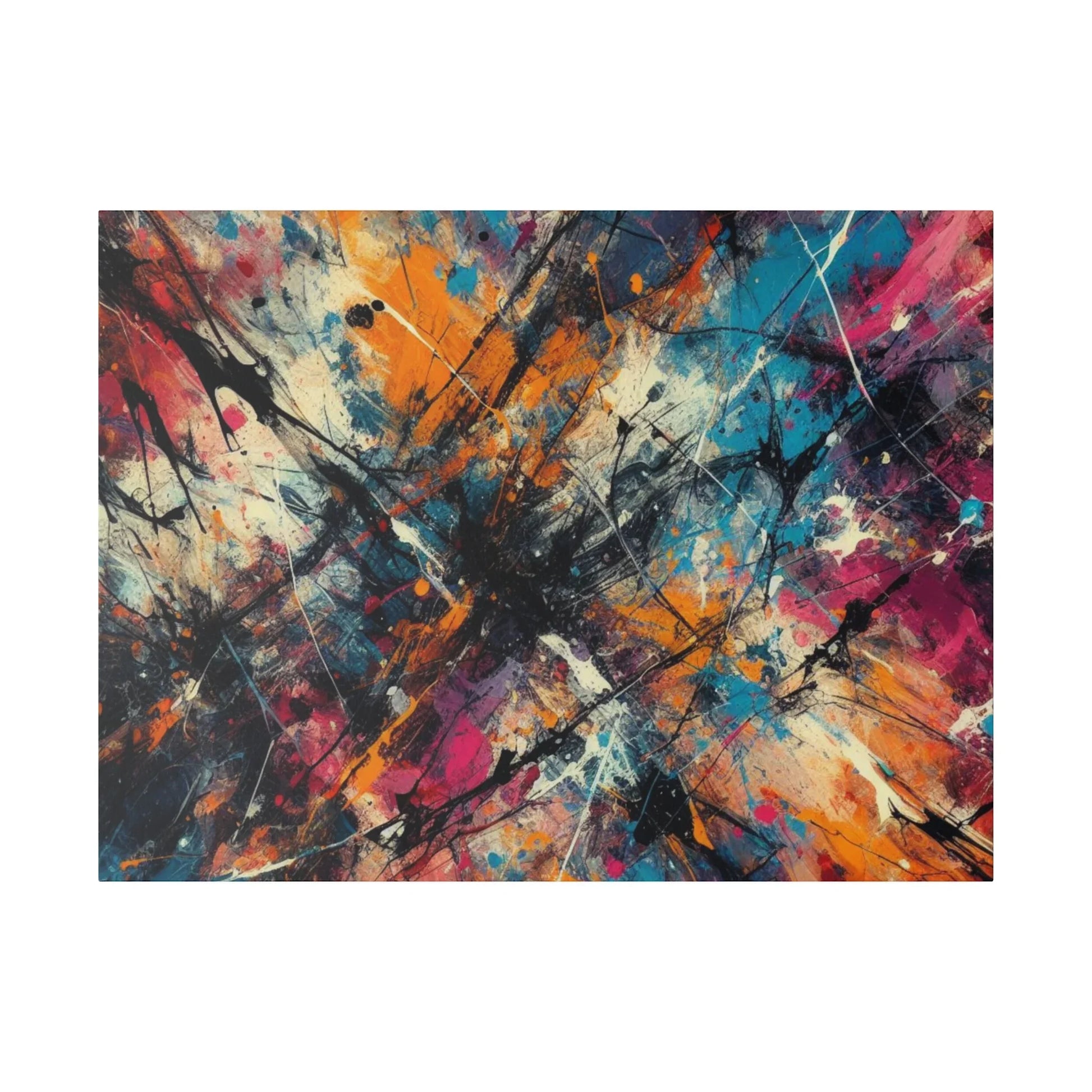 Electric Chaos Abstract Canvas Art Print - Paragon Prints