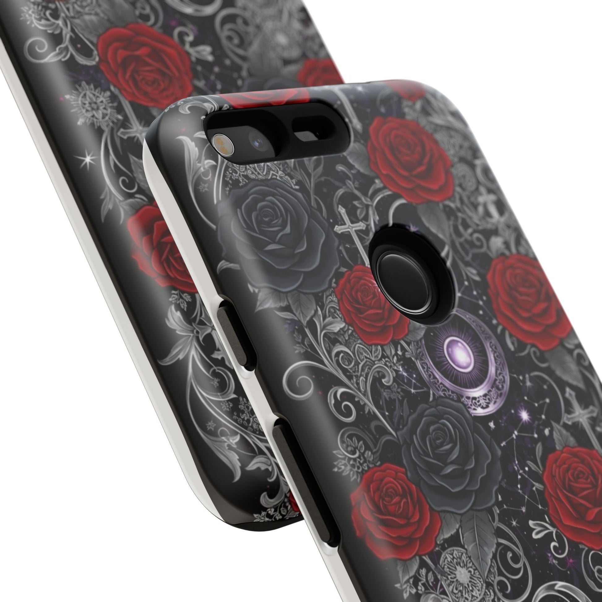 Dark Gothic Red Roses Matte Tough Phone Cases - Paragon Prints