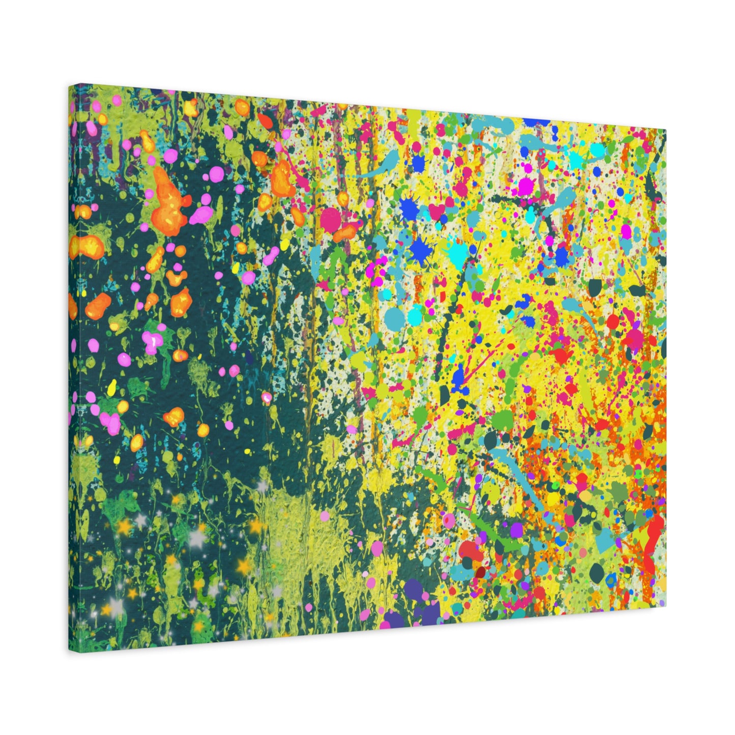Vibrant Colorful Paint Splatter Abstract Art Canvas Print - Paragon Prints