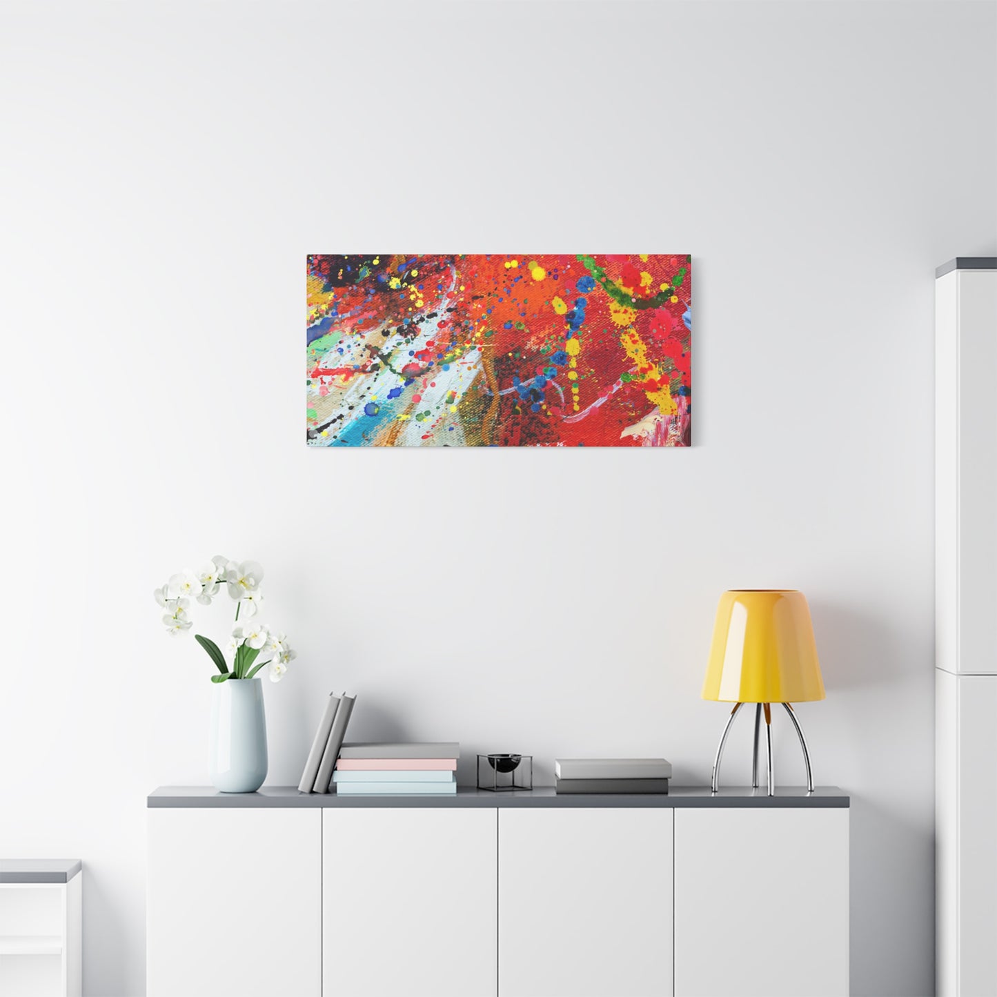 Spectrum In Motion Chaotic Abstract Art Canvas Print - Paragon Prints