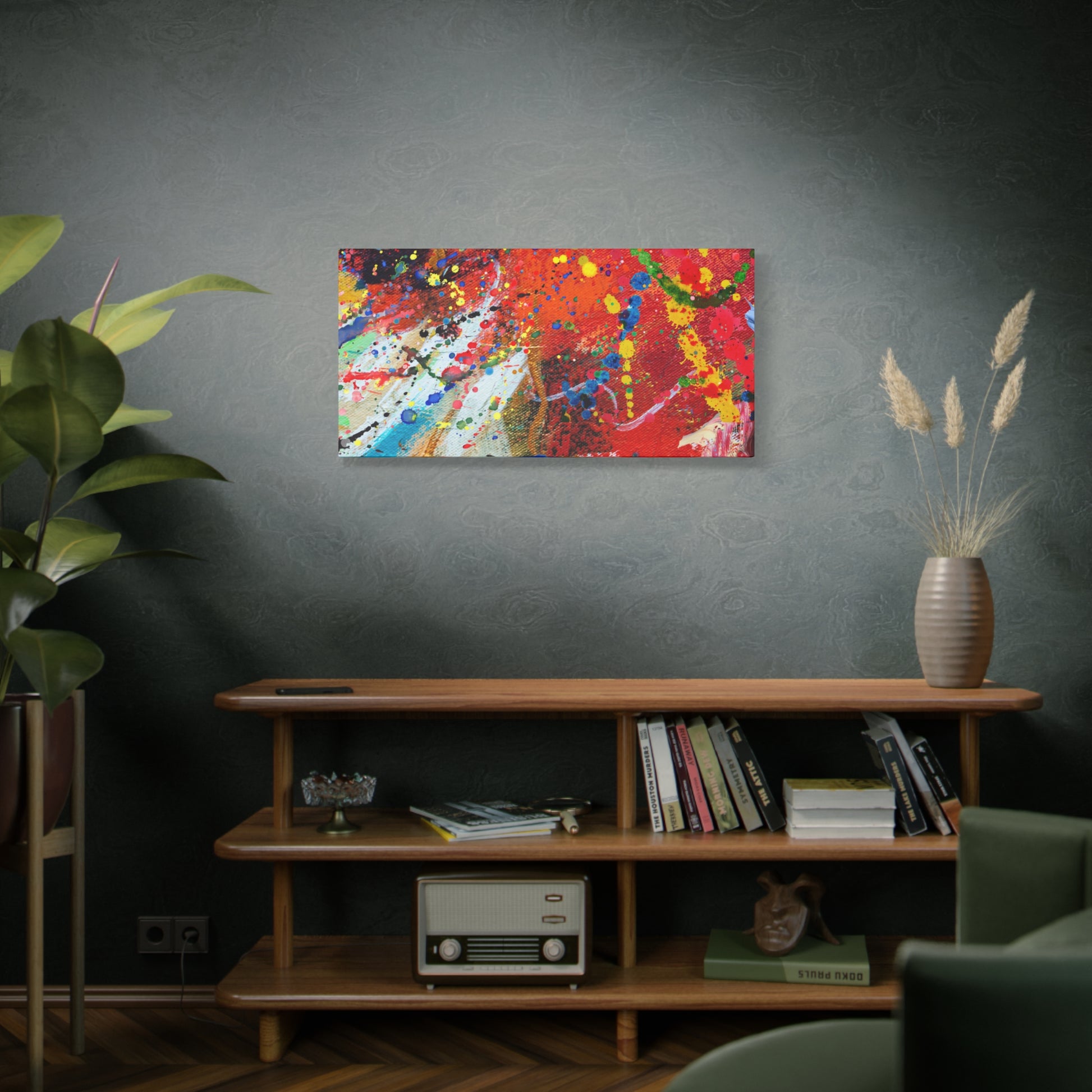 Spectrum In Motion Chaotic Abstract Art Canvas Print - Paragon Prints
