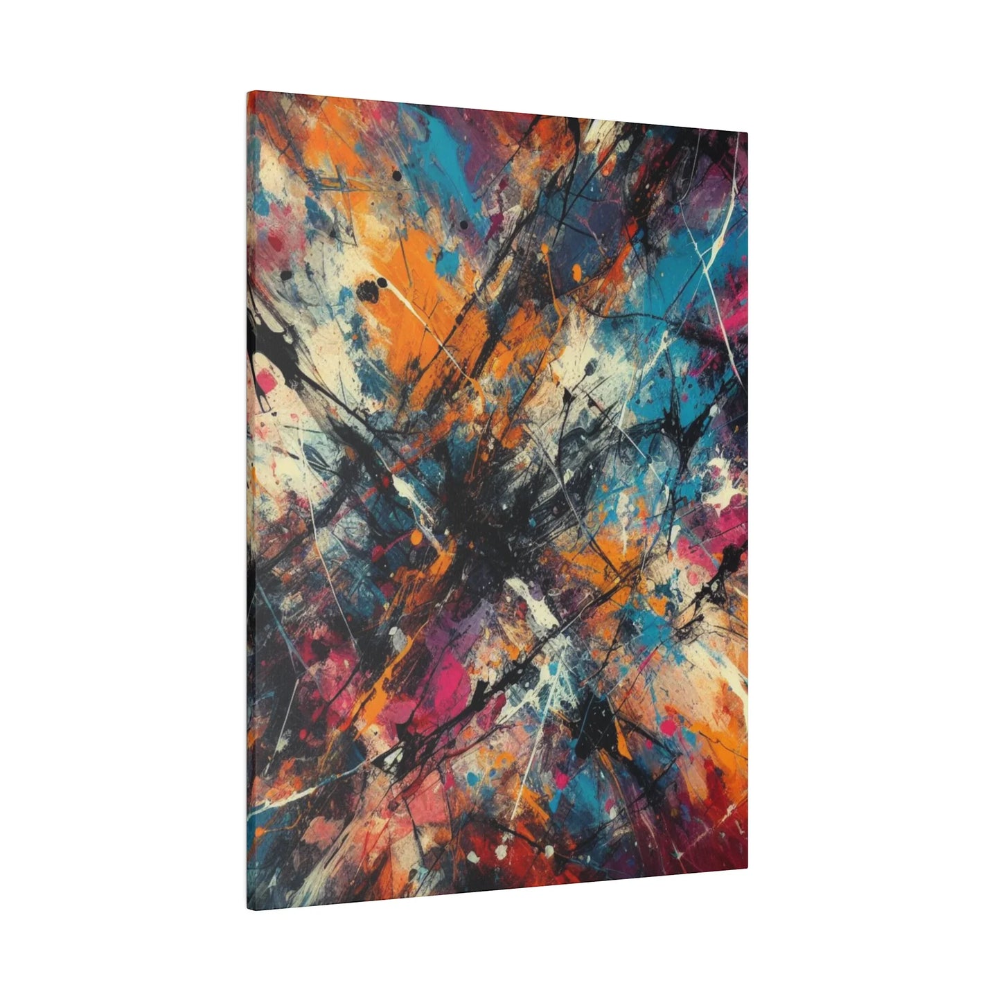 Electric Chaos Abstract Canvas Art Print - Paragon Prints