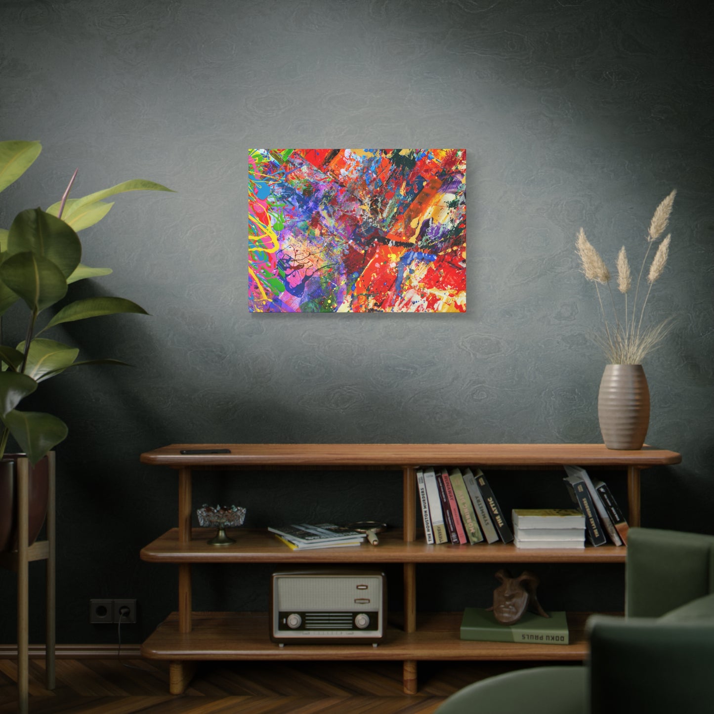 Colorful Canvas Abstract Art Print Kaleidoscope Collision - Paragon Prints