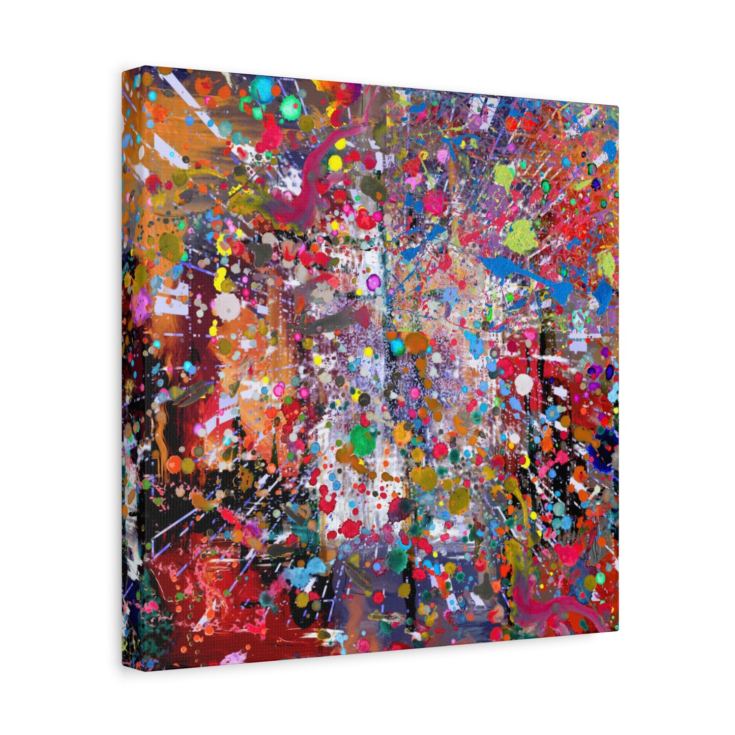 Neon Explosion Abstract Art Canvas Print - Paragon Prints