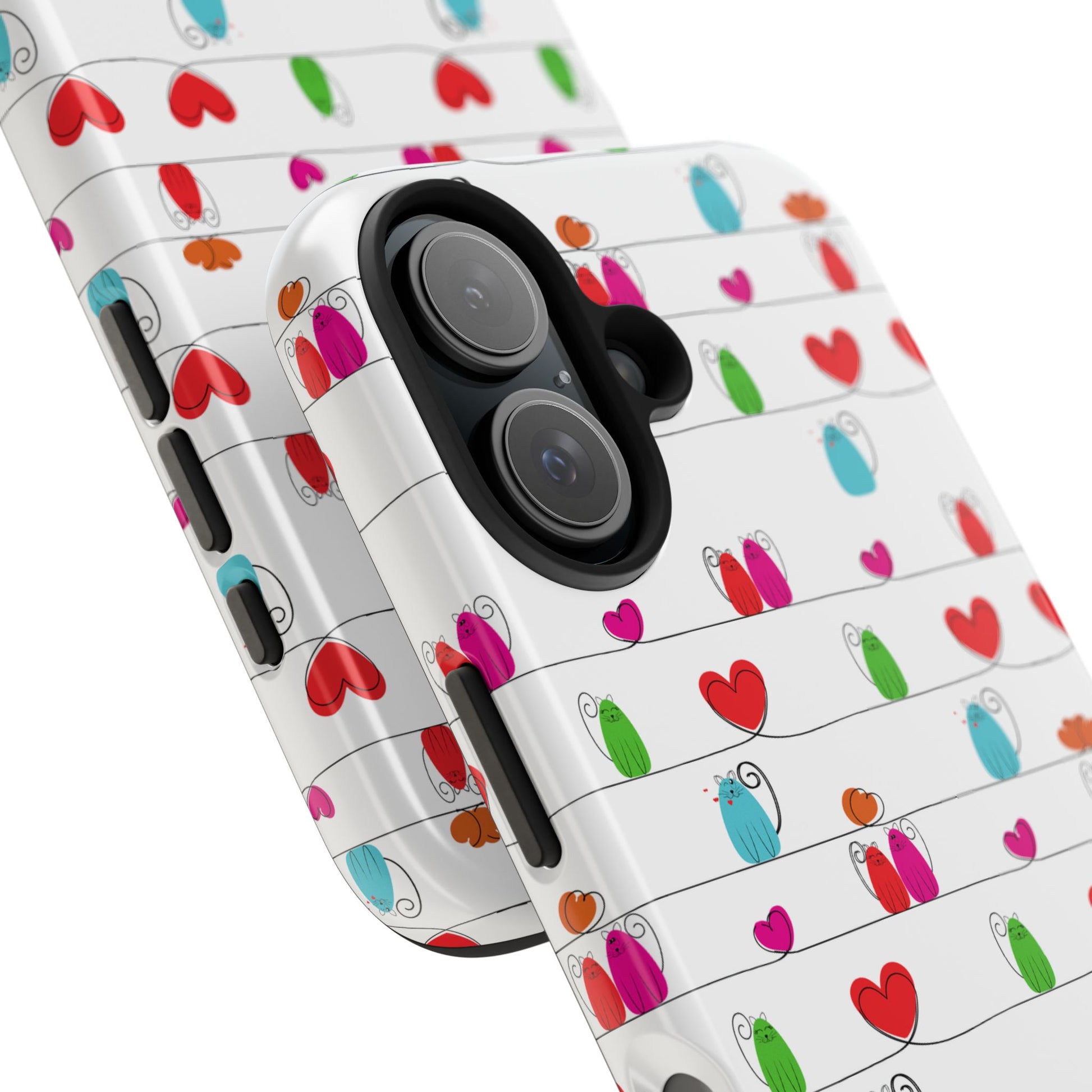 Cute Durable Whimsical Cat Print Phone Cover - Paragon Prints