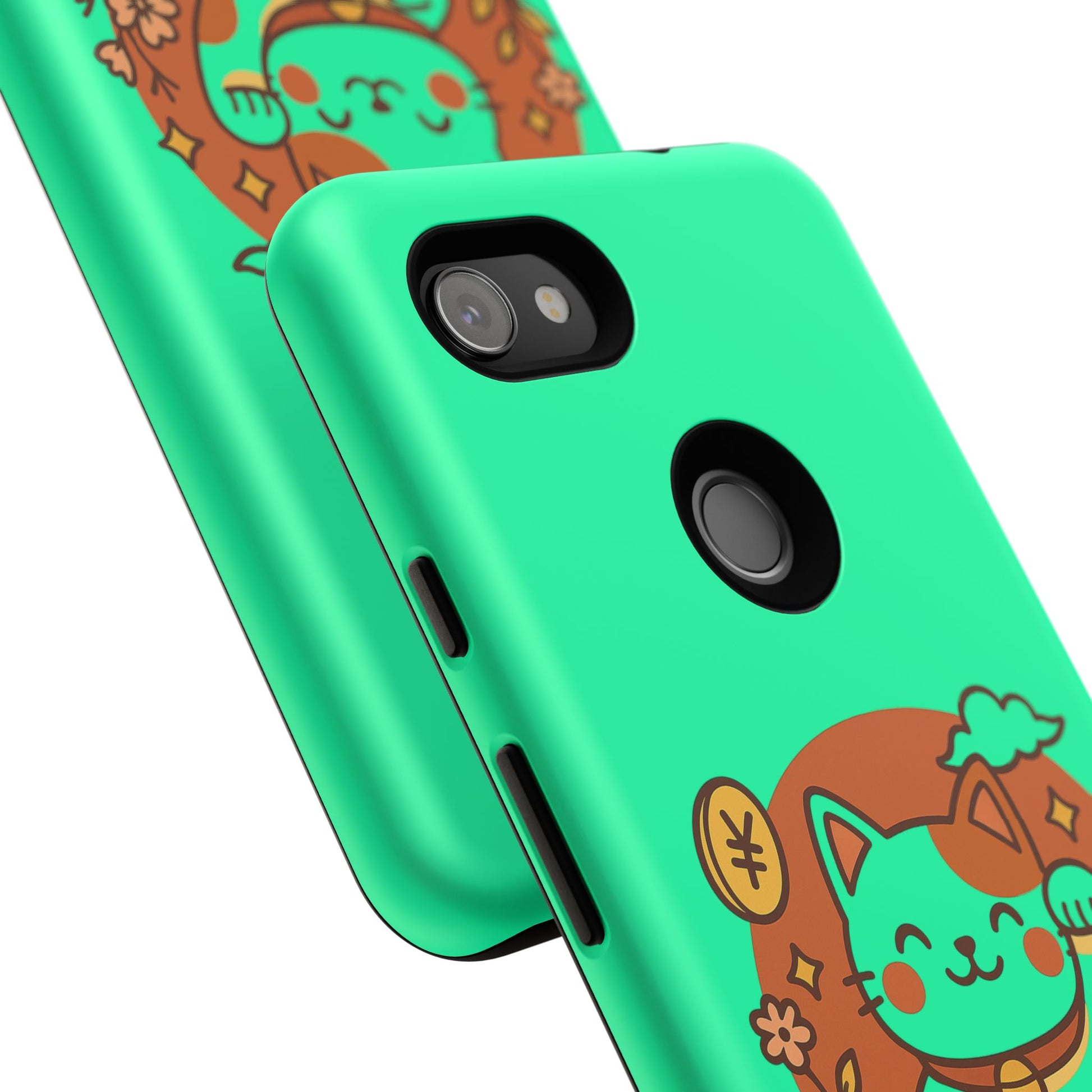Japanese Kawaii Lucky Cat Protective Phone Case - Paragon Prints